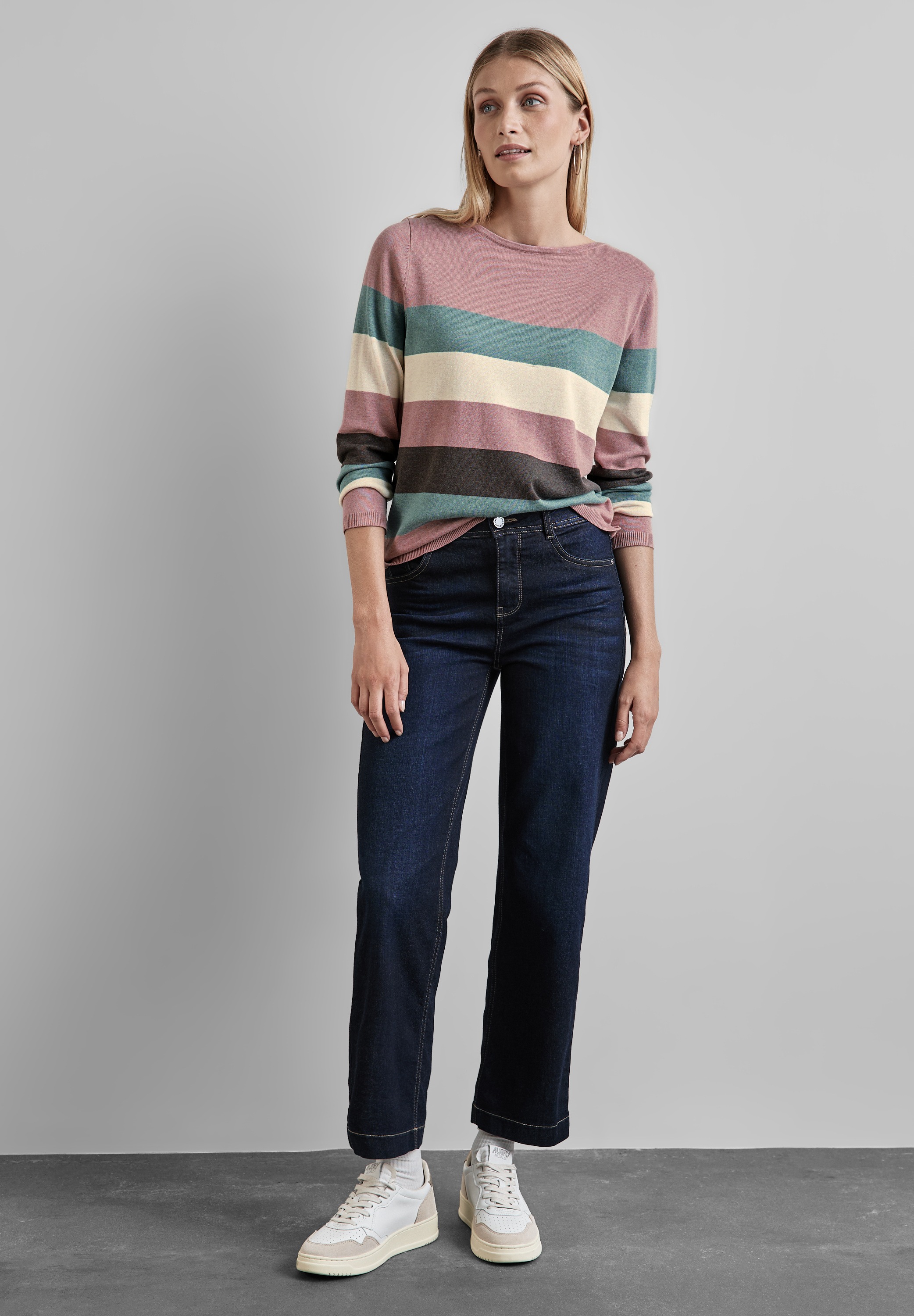 STREET ONE Strickpullover, aus softem Materialmix
