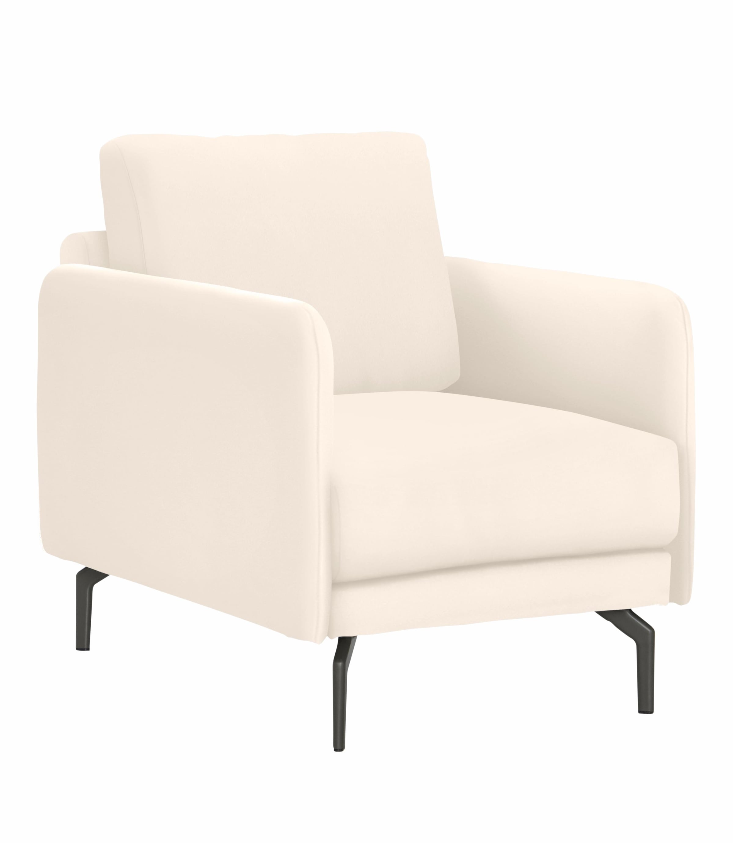 hülsta sofa Sessel »hs.450«, Armlehne sehr schmal, Breite 70 cm, Alugussfuß  Umbragrau | BAUR