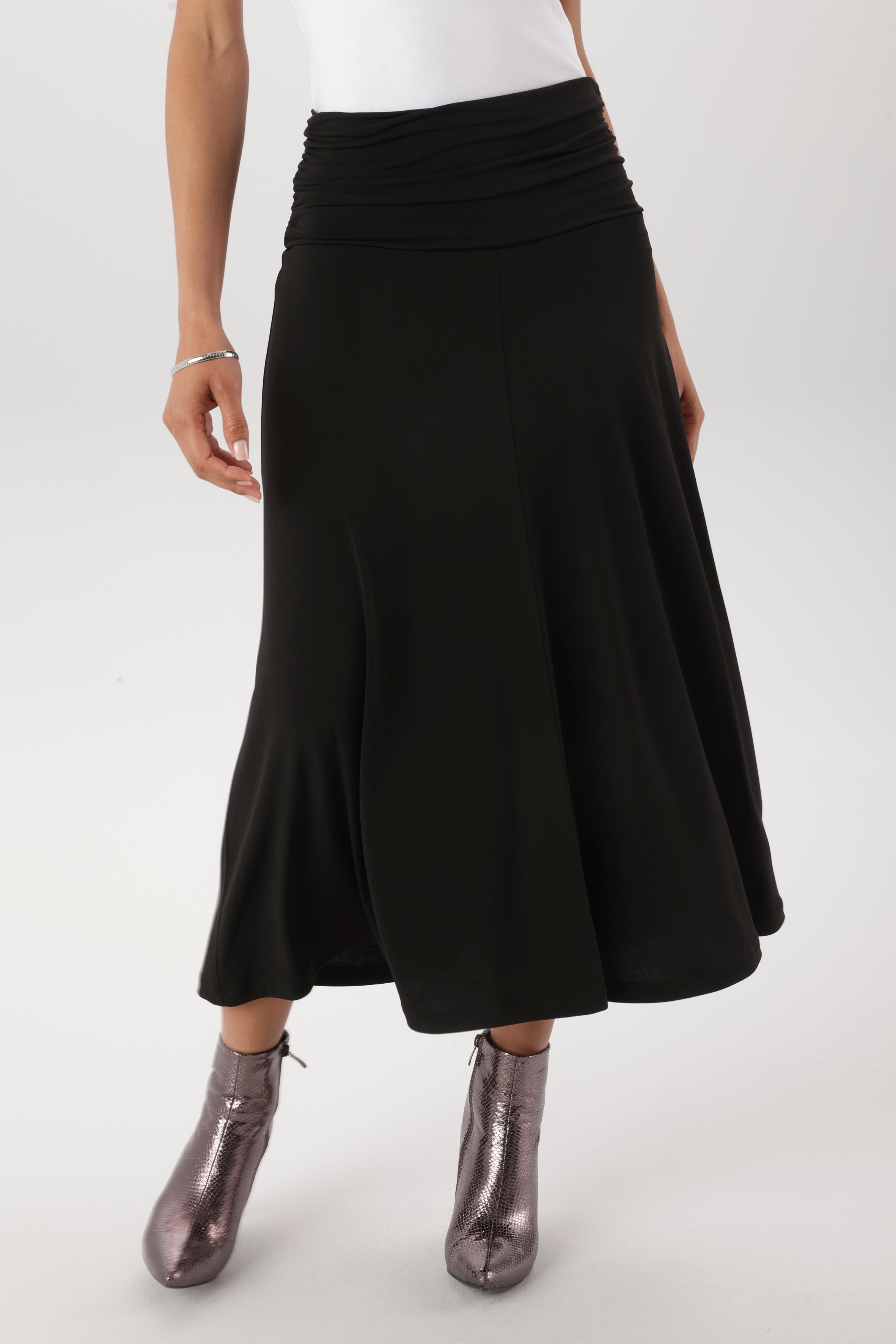 Aniston SELECTED Midirock am Bund mit seitlicher Raffung - NEUE KOLLEKTION