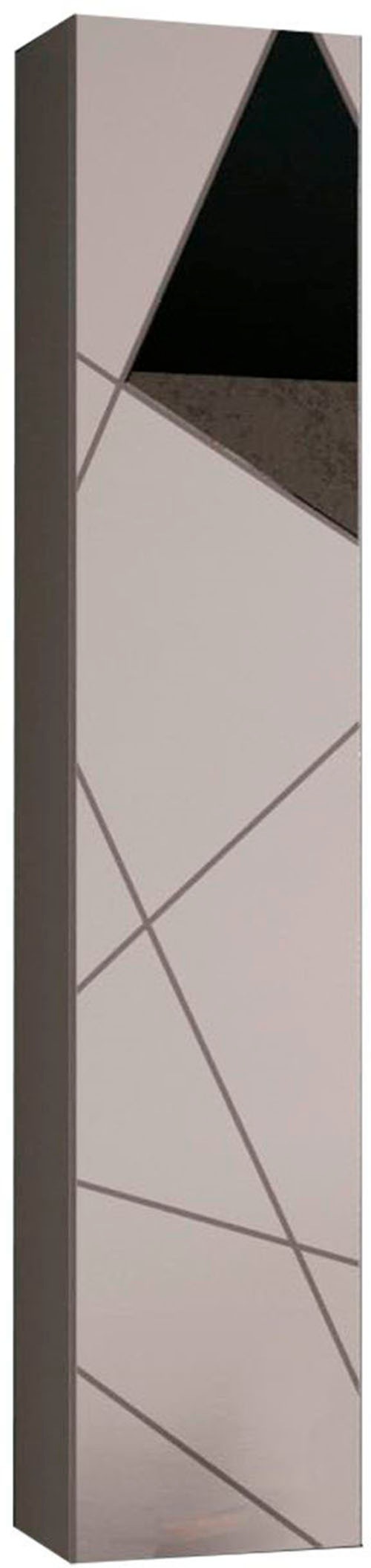 welltime Hängeschrank "Vittoria", 1 Tür, Höhe 138 cm, Breite 25 cm, Front mit Siebdruck u. Spiegel