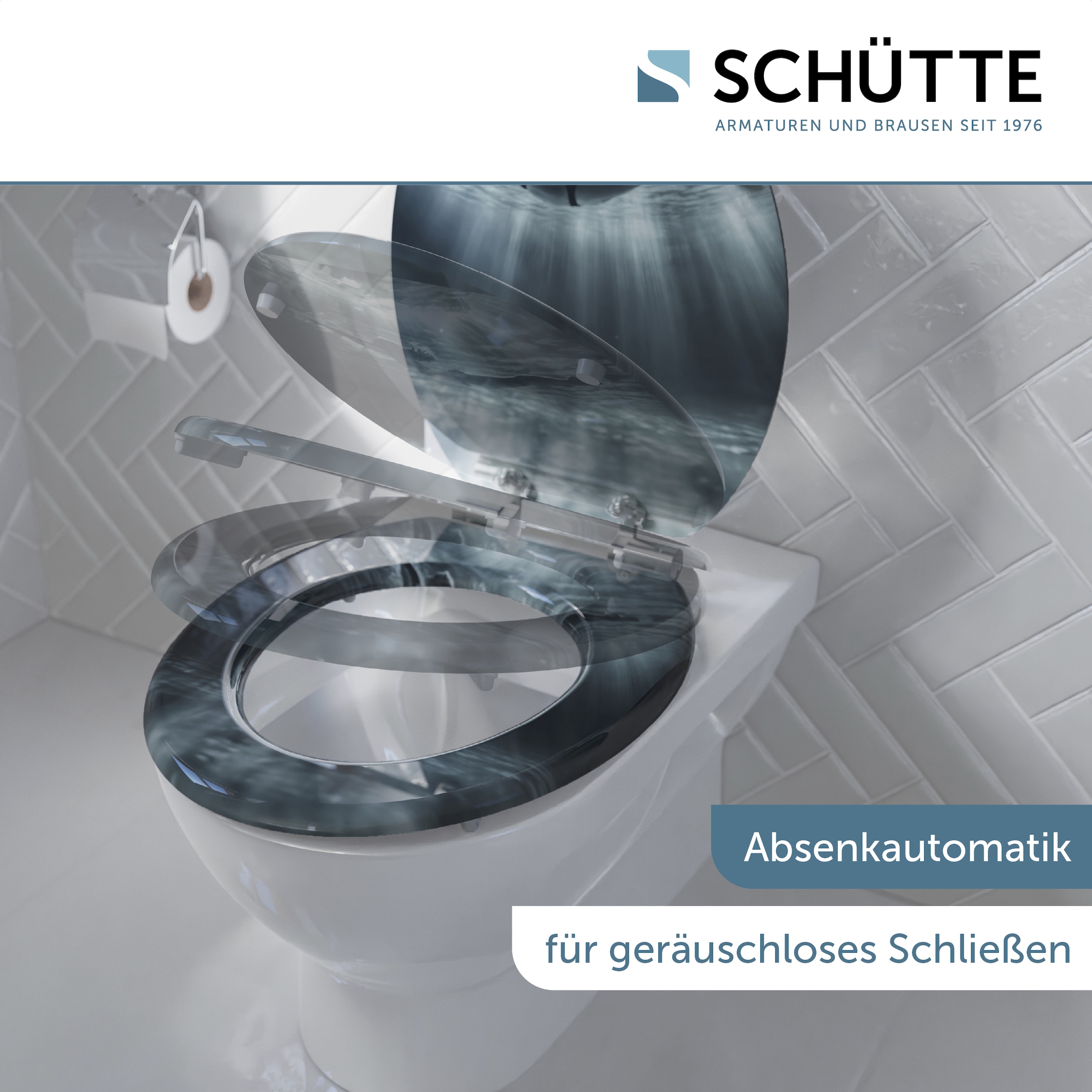Schütte WC-Sitz »DEEP DIVE«, aus MDF mit Absenkautomatik, kratzfest und bruchsicher