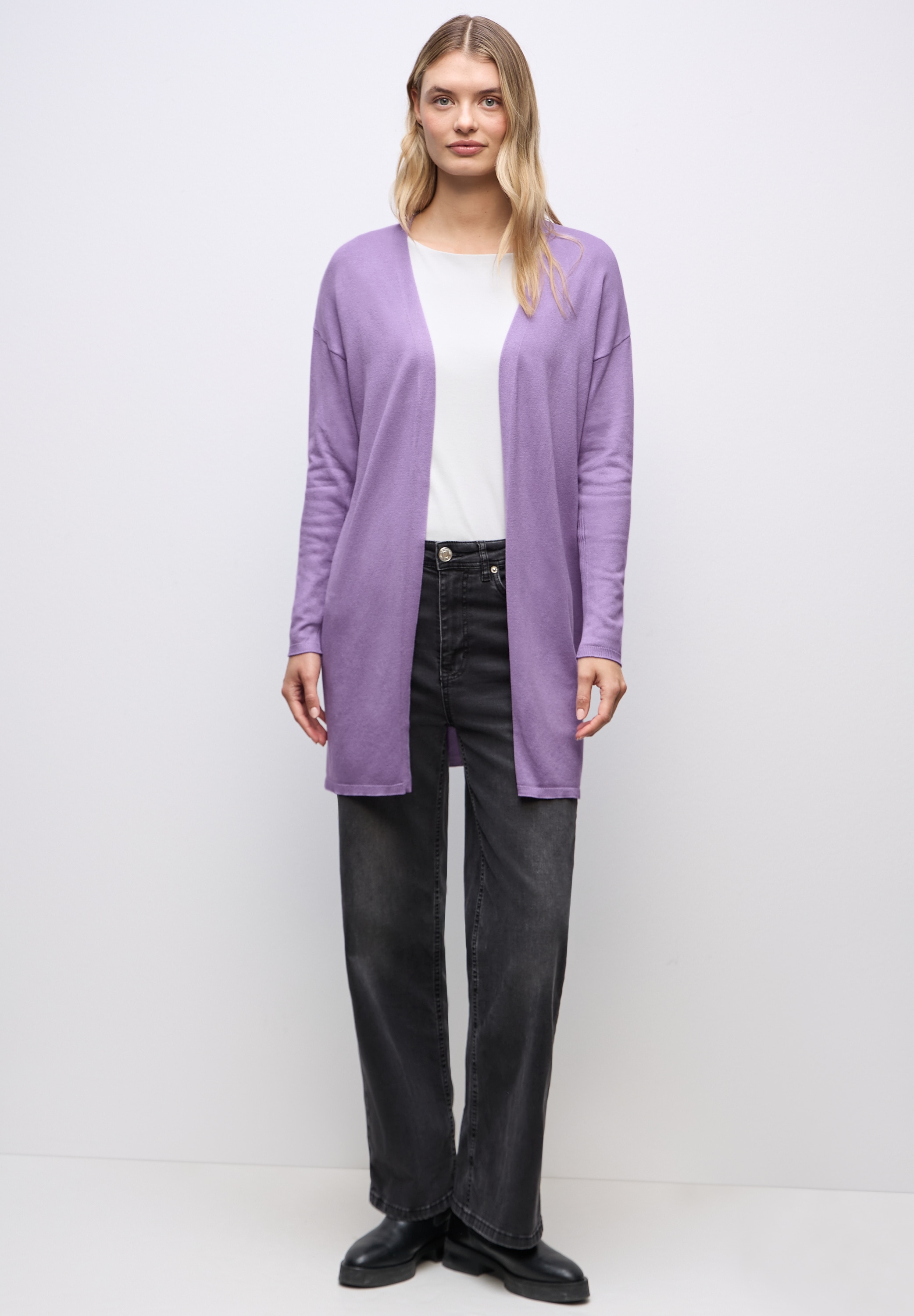 STREET ONE Strickjacke verschlusslos