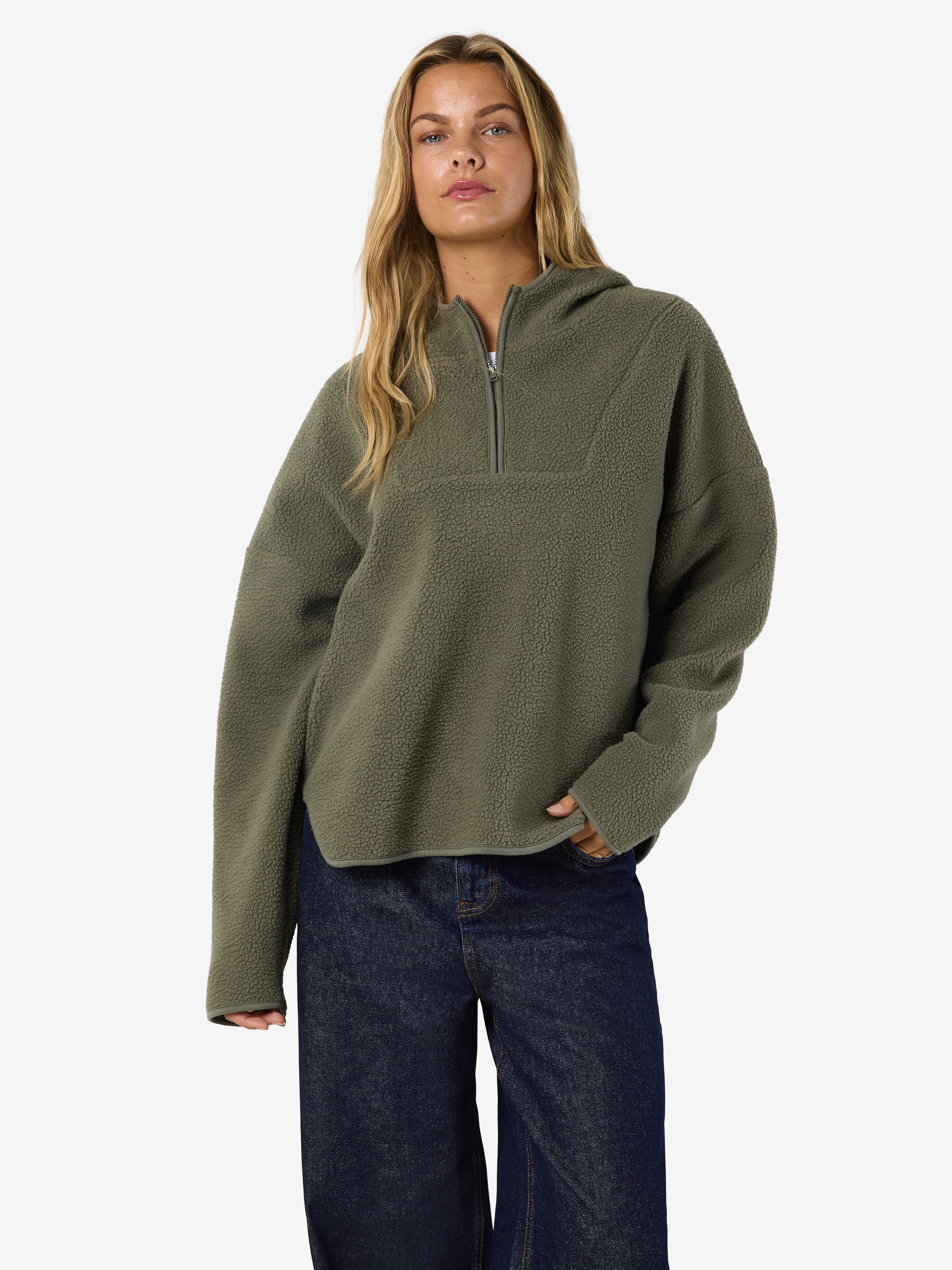 Noisy may Fleecepullover "NMCOZY L/S HALFWAY ZIP SWEATER JRS NOOS", Polyest günstig online kaufen