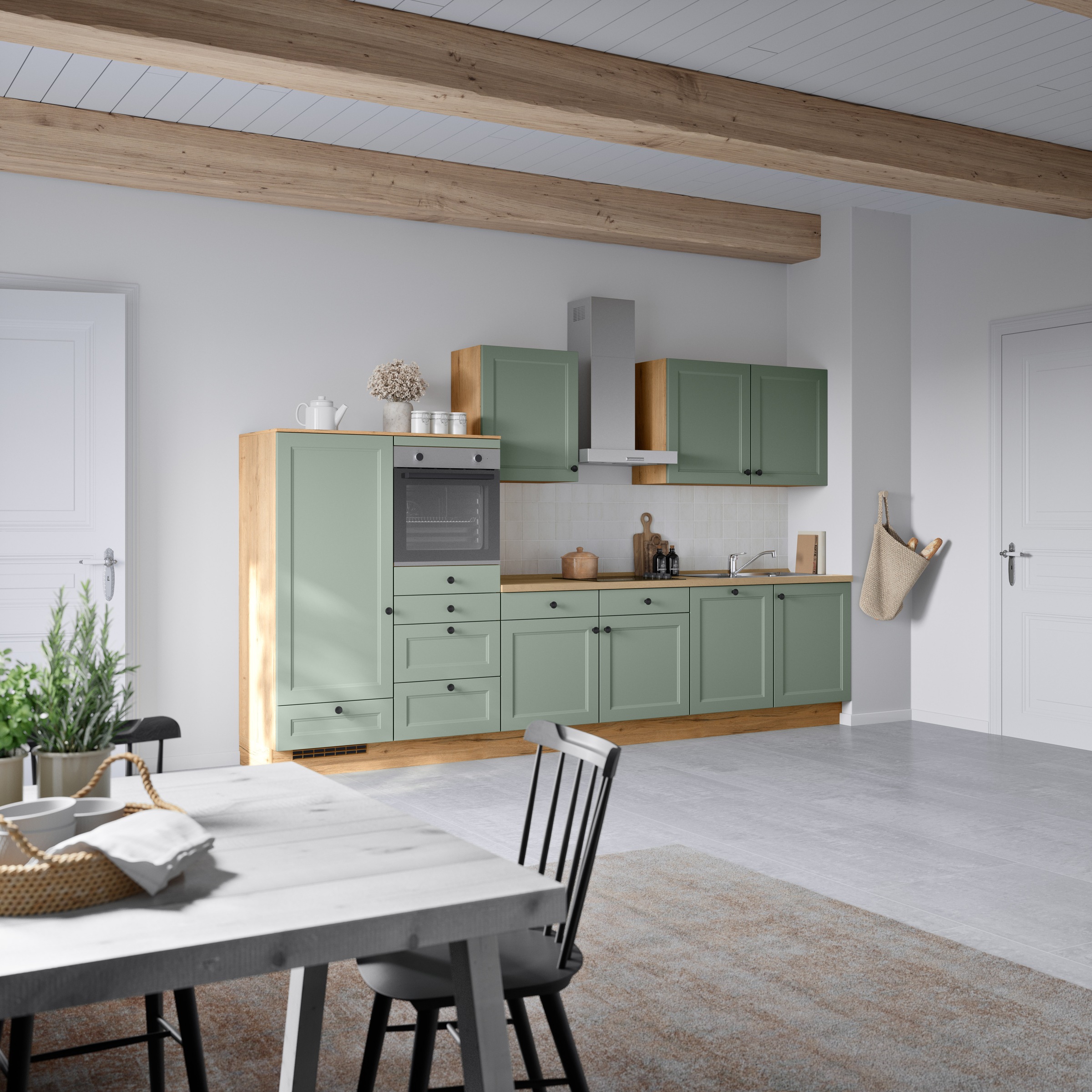 nobilia® Küchenzeile »"Cascada I"«, vormontiert, Ausrichtung wählbar, Breite 360 cm, wahlw. mit E-Geräten