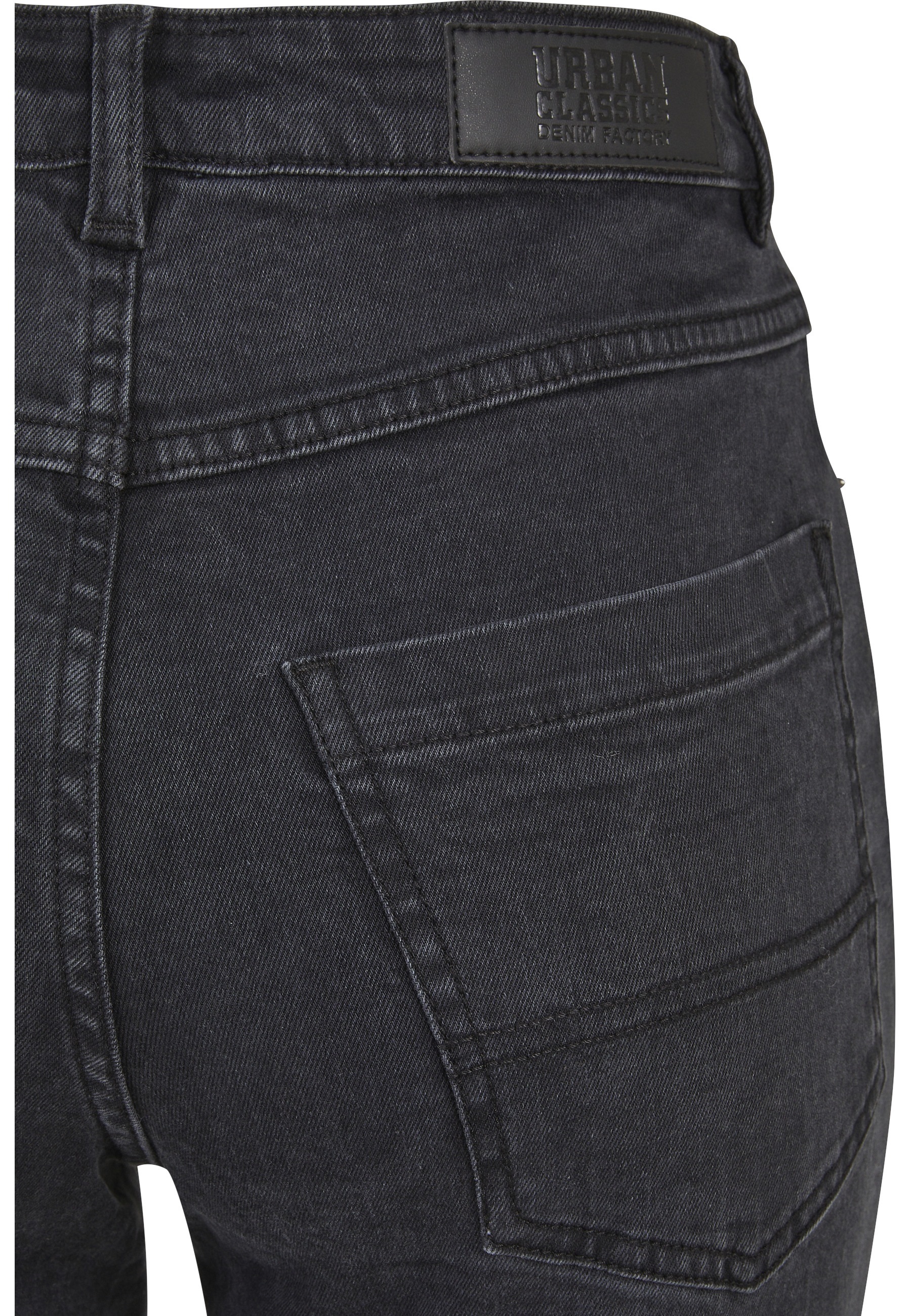 URBAN CLASSICS High-waist-Jeans »Urban Classics Damen Ladies Highwaist Straight Slit Denim Pants« 1 Stk.