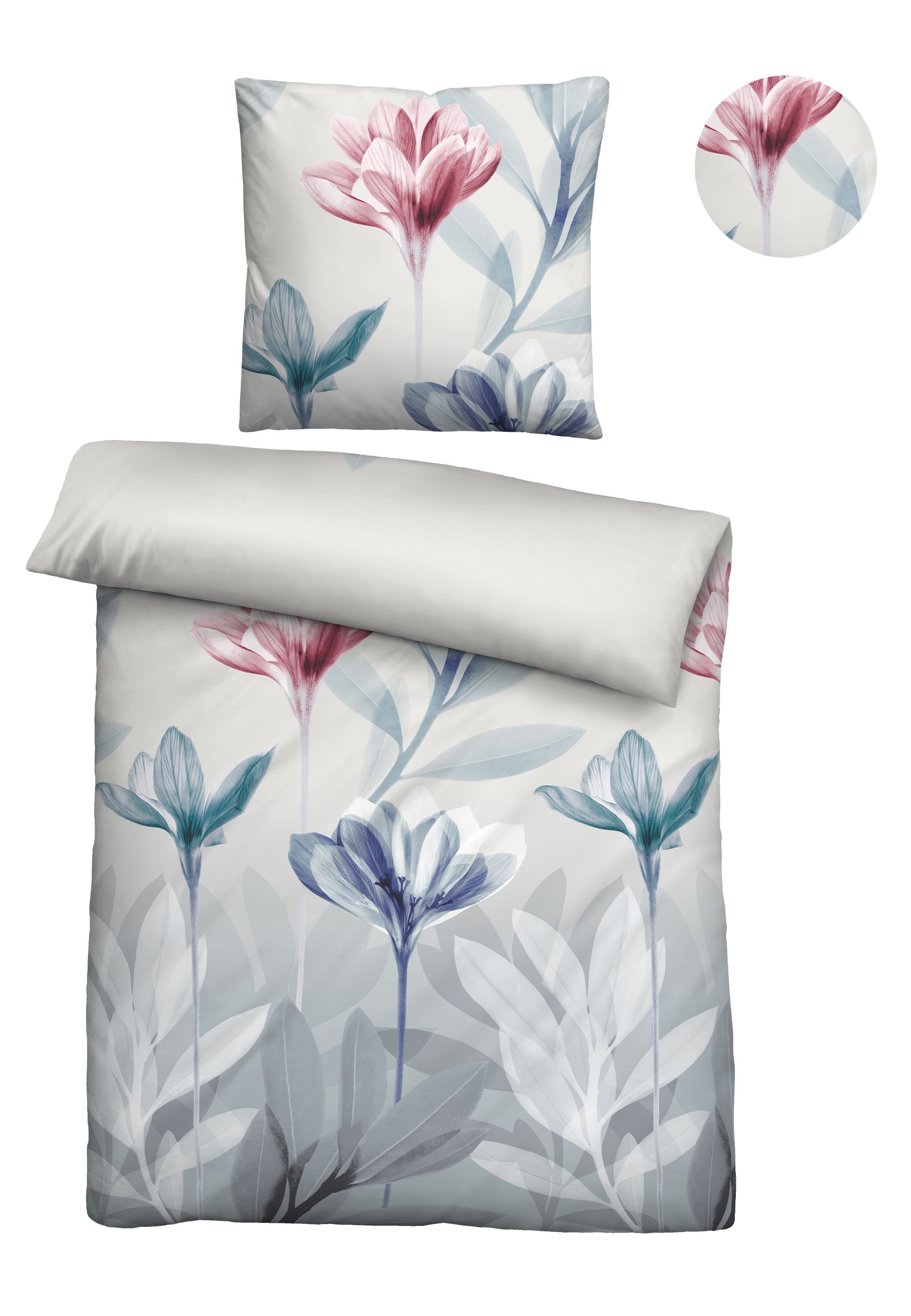 Biberna Bettwäsche "0025008" 2 Stk. tlg. absolut bügelfrei, 100% Baumwolle, günstig online kaufen