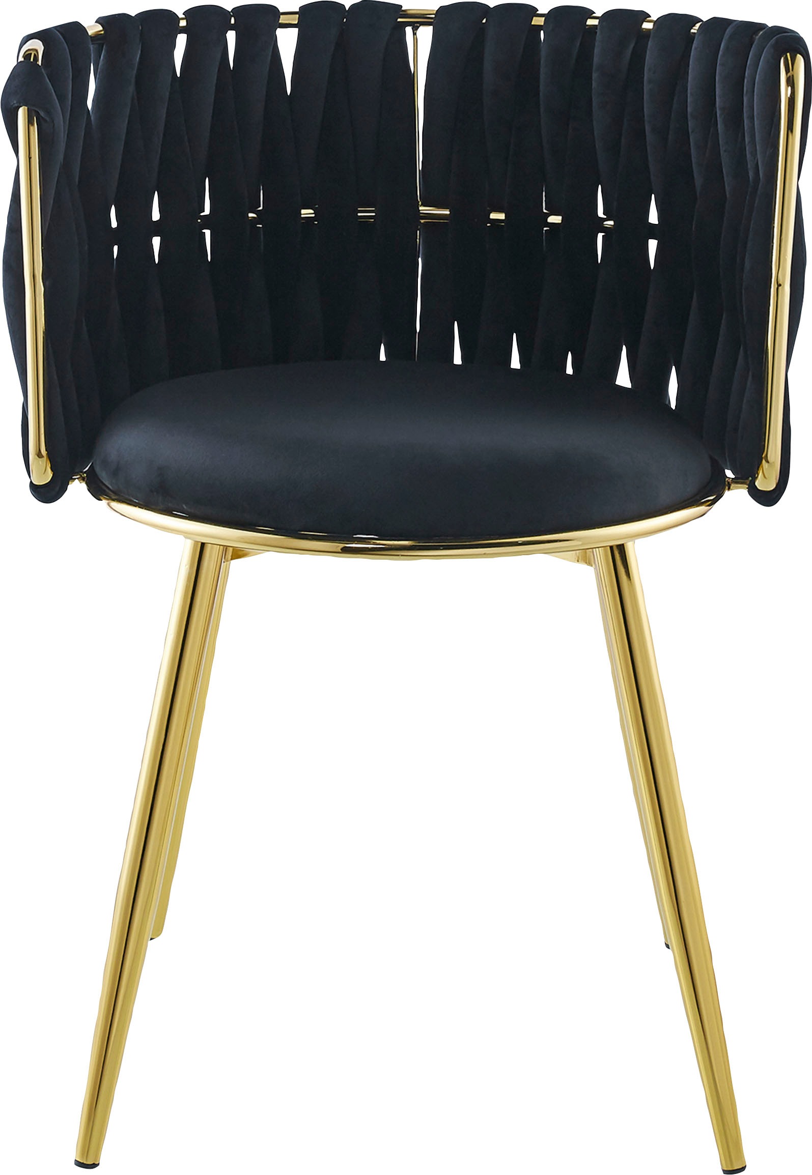 Kayoom Esszimmerstuhl »Stuhl Milla 125 2er-Set,tolles Design der Rückenlehne,runde Sitzfläche«, (Set), 2 St., Stoffbezug, samtweicher Bezug, hochwertig, vielseitig einsetzbarer Stuhl