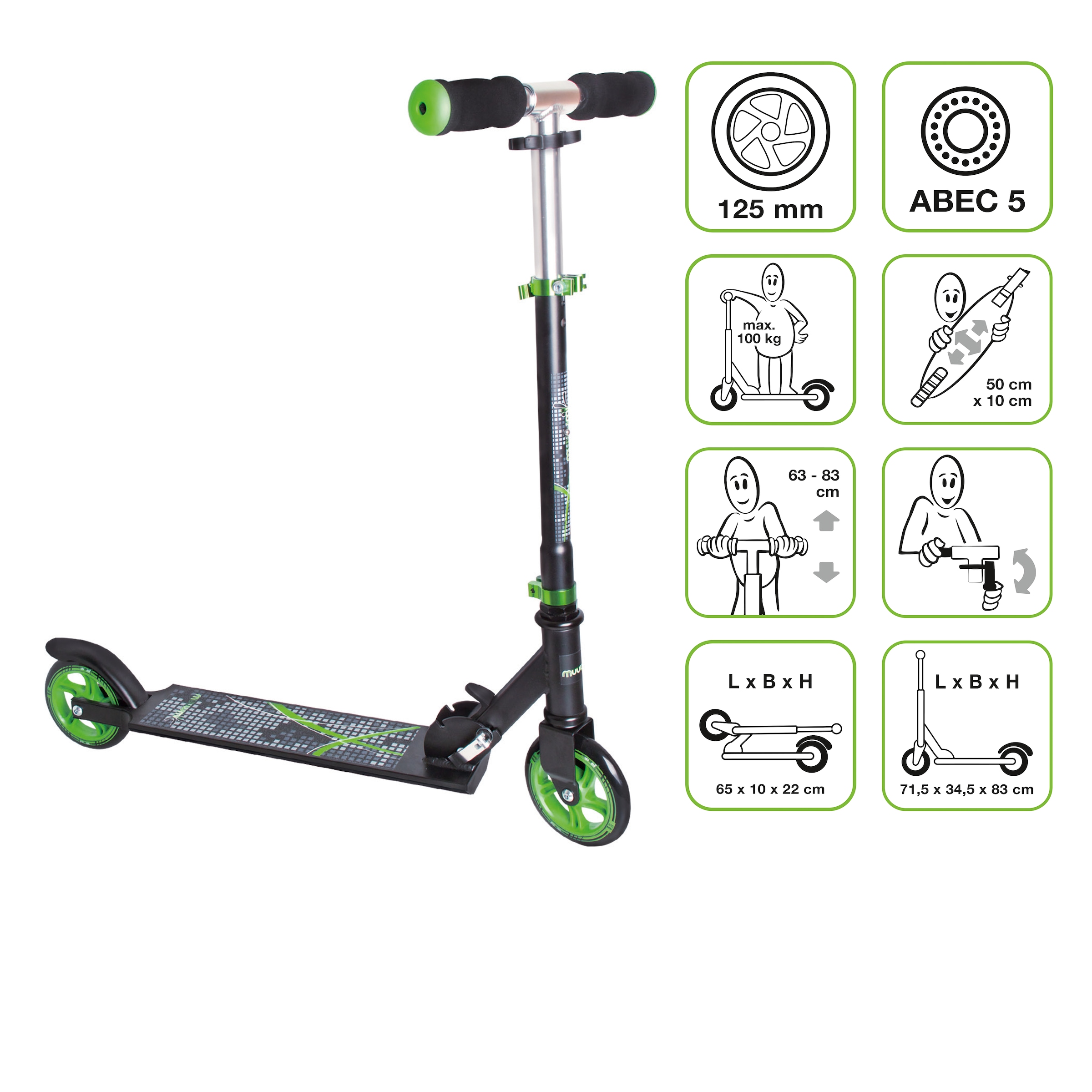 Muuwmi Scooter »Aluminium Scooter 125 mm«