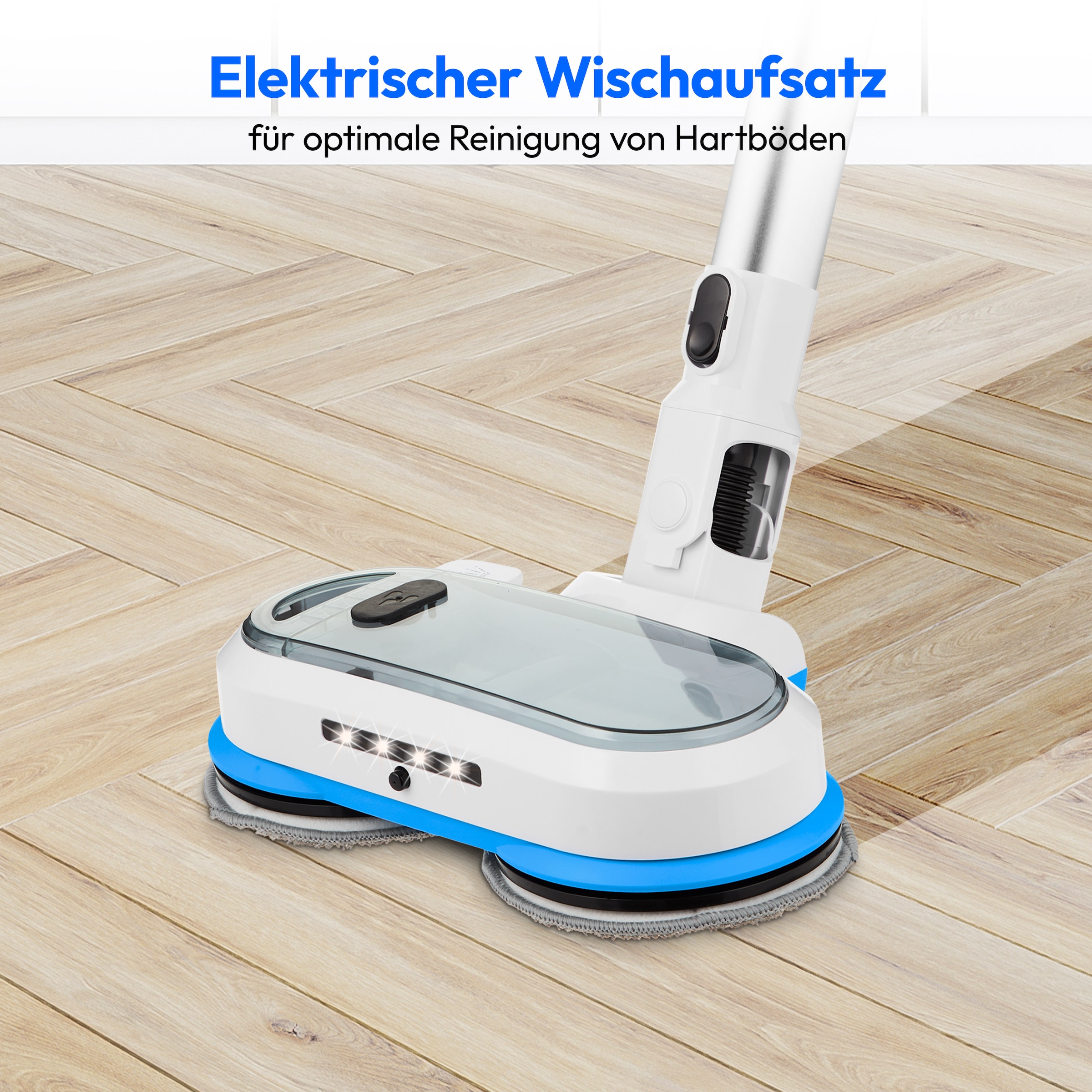 Medion® Akku-Stielstaubsauger »P400 W+ (MD 11860), elektrischer Wischaufsatz, 26 kPa Saugleistung«, LED-Touch-Display, Staubsensor, Wechselakku, integriertes Zubehör
