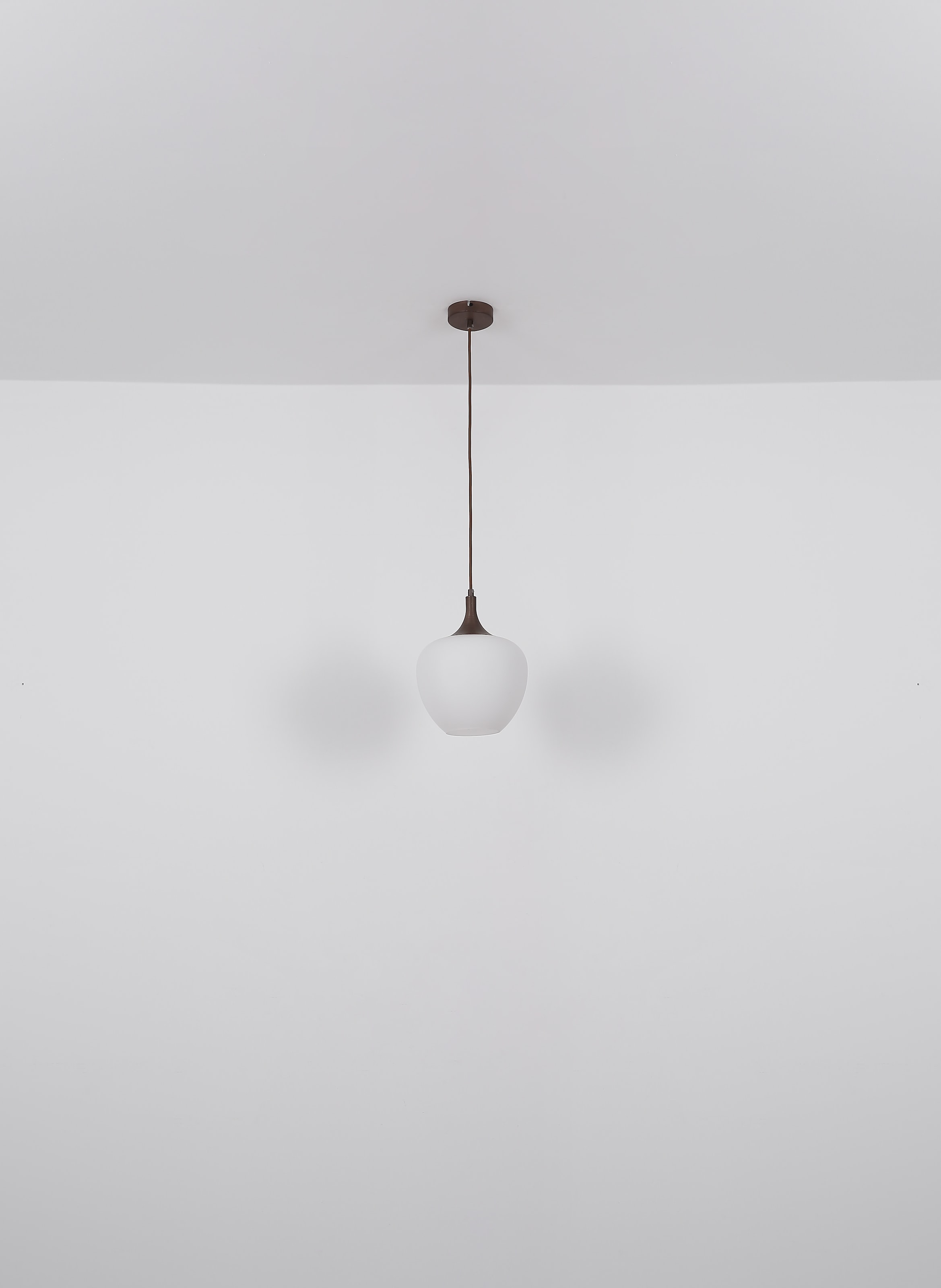 GLOBO LIGHTING Hängeleuchte »MAXY«, Leuchtmittel E27 | ohne Leuchtmittel, Hängelampe/Pendelleuchte/Glas opal/kaffeefarben/Wohnzimmer