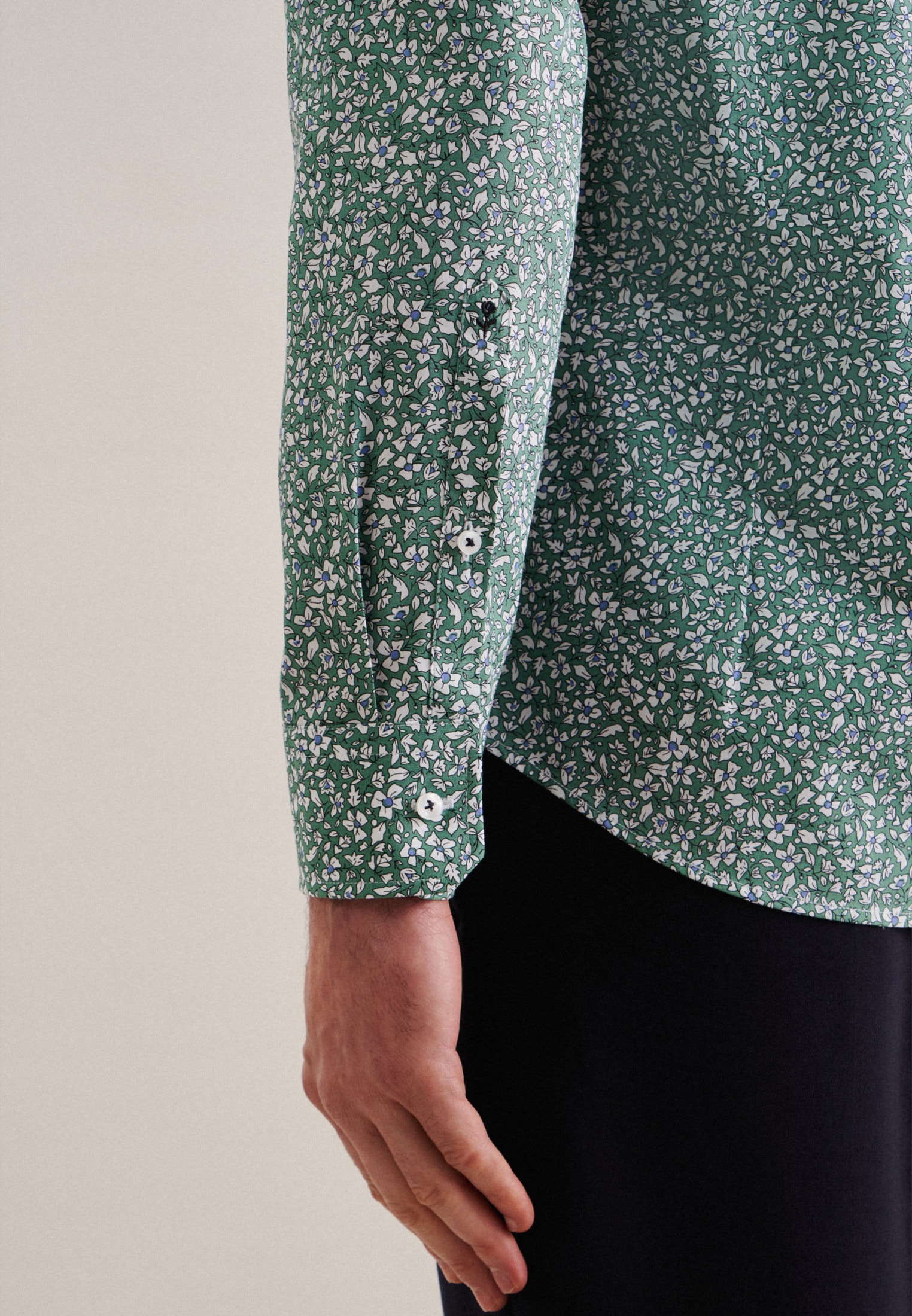 seidensticker Businesshemd »Slim«, Slim Langarm Kentkragen Floral