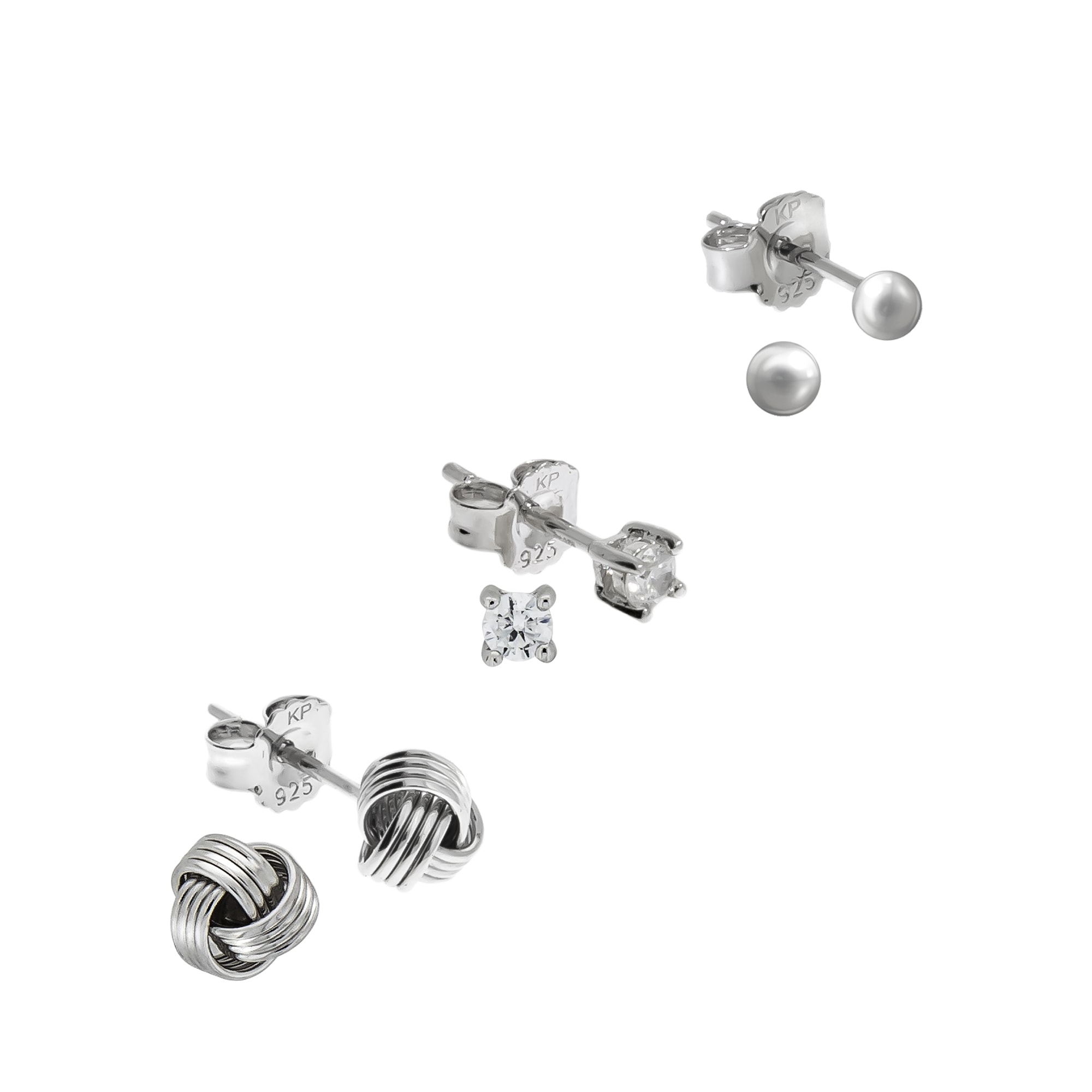 Silber Set« rhodiniert Vivance Ohrstecker | »925 BAUR kaufen Paar