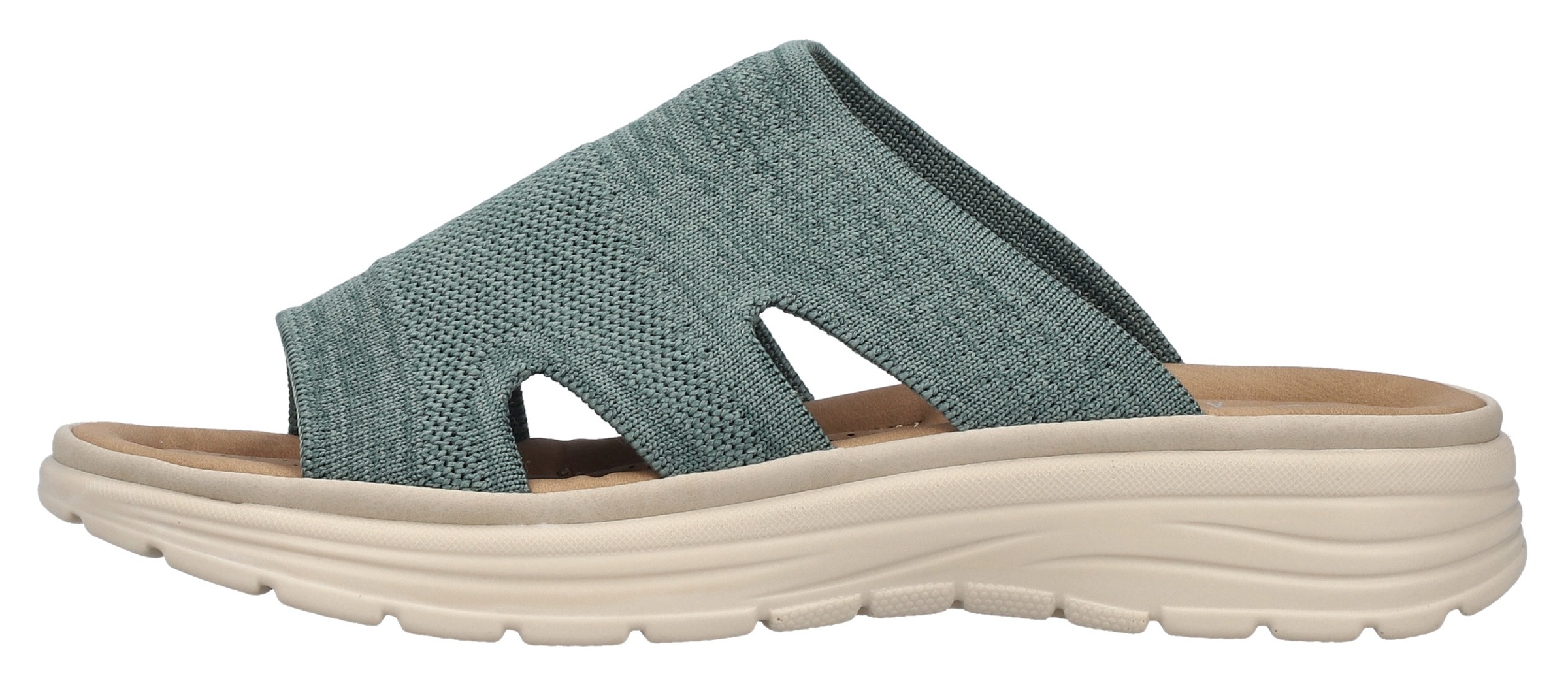 Rieker Pantolette, Sommerschuh, Hausschuh, Schlappen, Strandschuh mit Fußbett