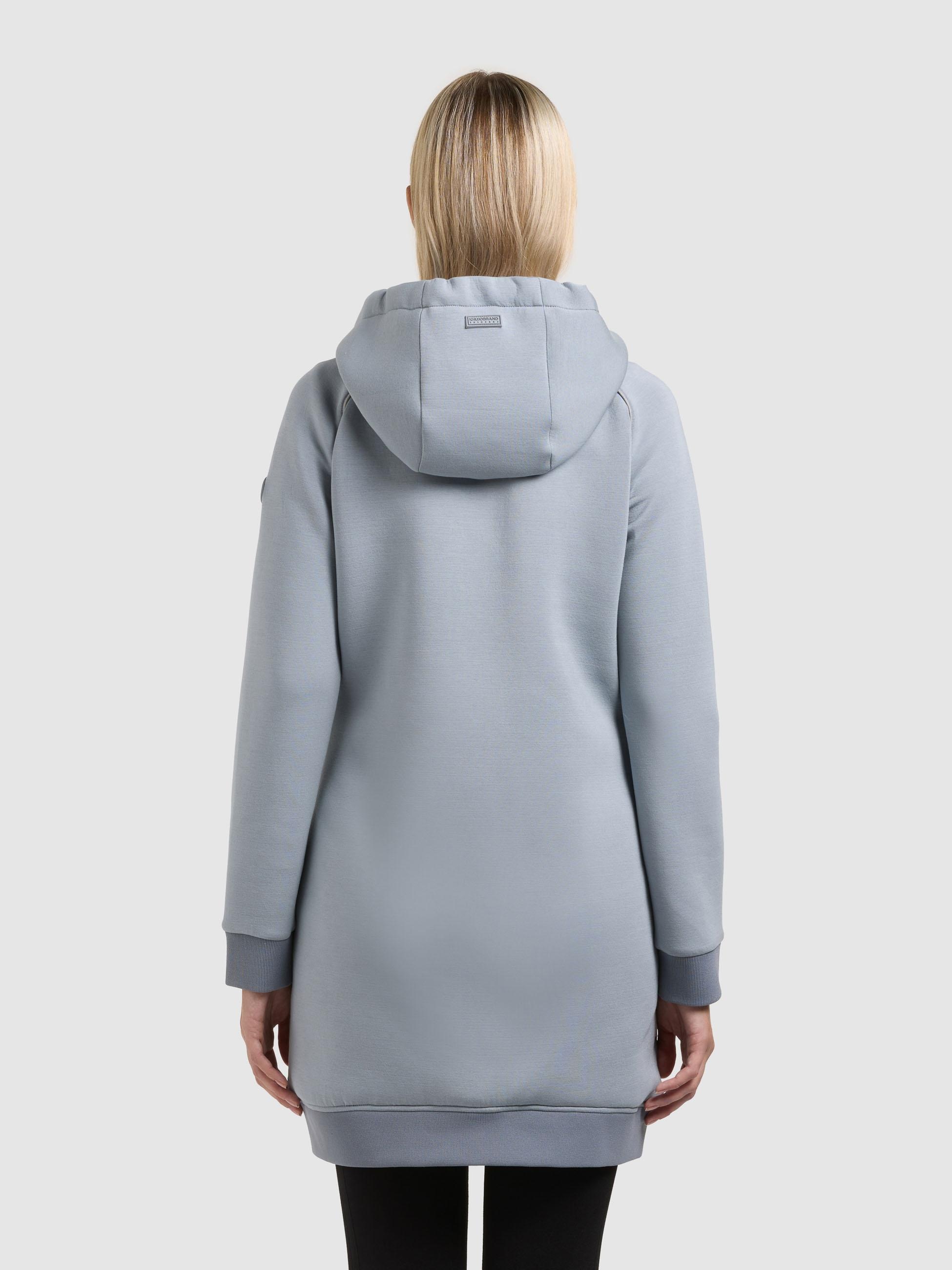 khujo Kurzmantel »Nora« Materialmix-Mantel mit abnehmbarer kapuze