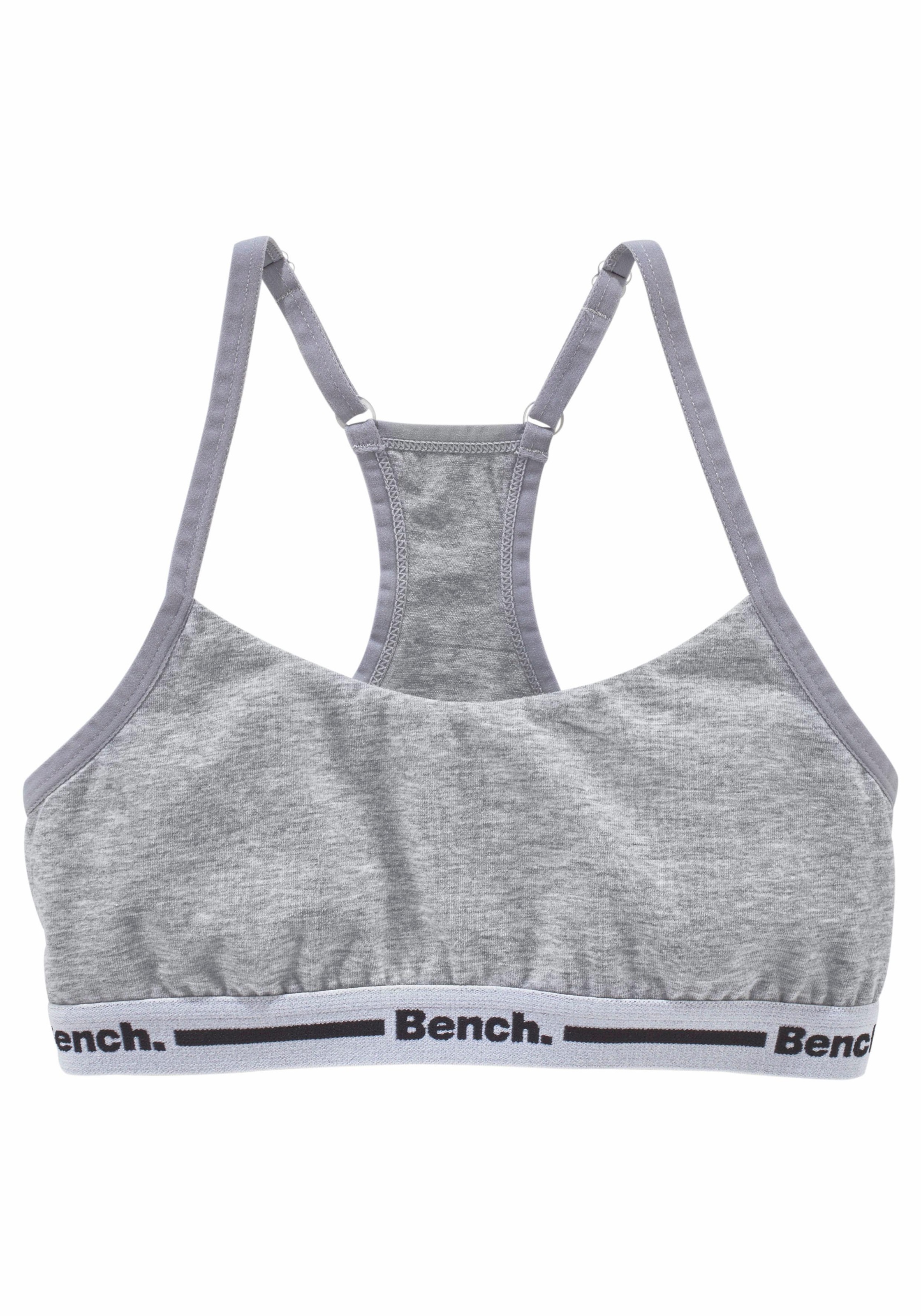 Bench. Bustier Packung, 2 Bündchen mit Logoschriftzug, verstellbare Träger, Racerback