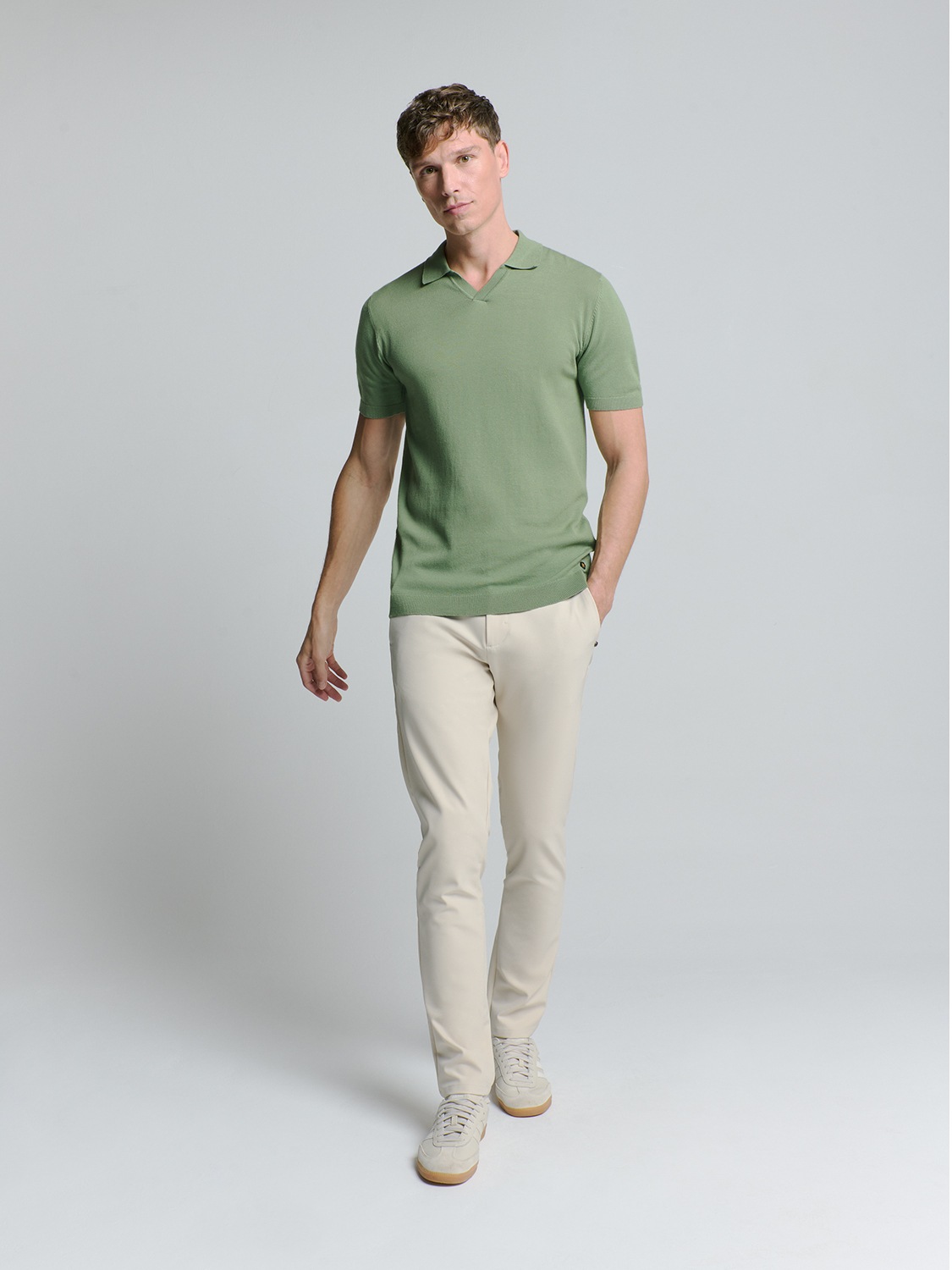 NO EXCESS T-Shirt »No Excess Poloshirt mit kurzen Ärmeln«