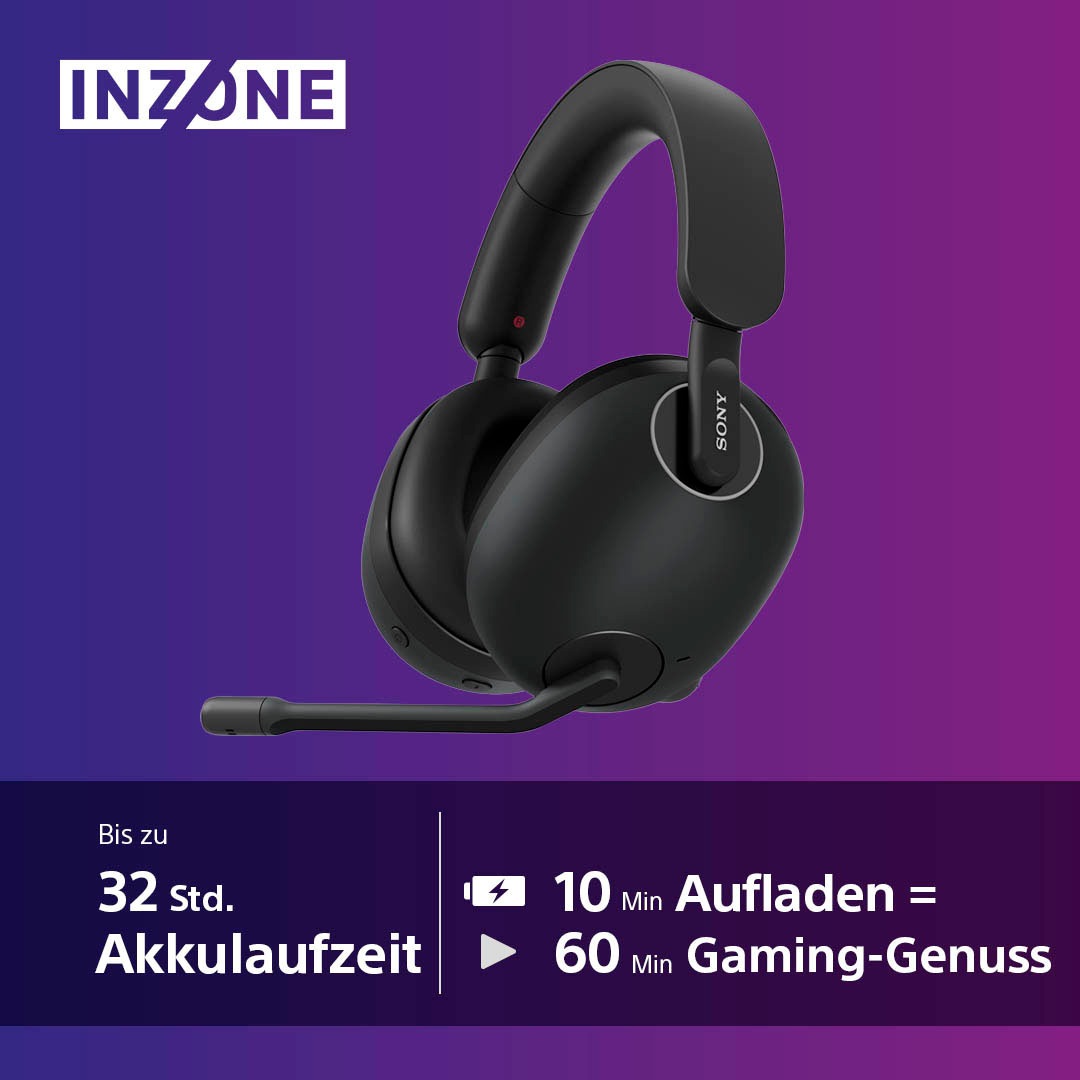 BAUR | Attention Active Cancelling Gaming-Headset Ladestandsanzeige-Quick Bluetooth-Wireless, H9«, Sony Modus Noise (ANC)-LED »INZONE