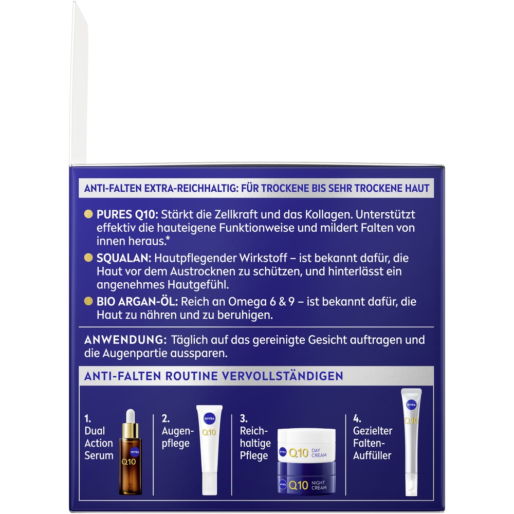 Nivea Nachtcreme »Q10 Anti-Falten Power Reichhaltige Nachtpflege« speziell für trockene bis sehr trockene Haut