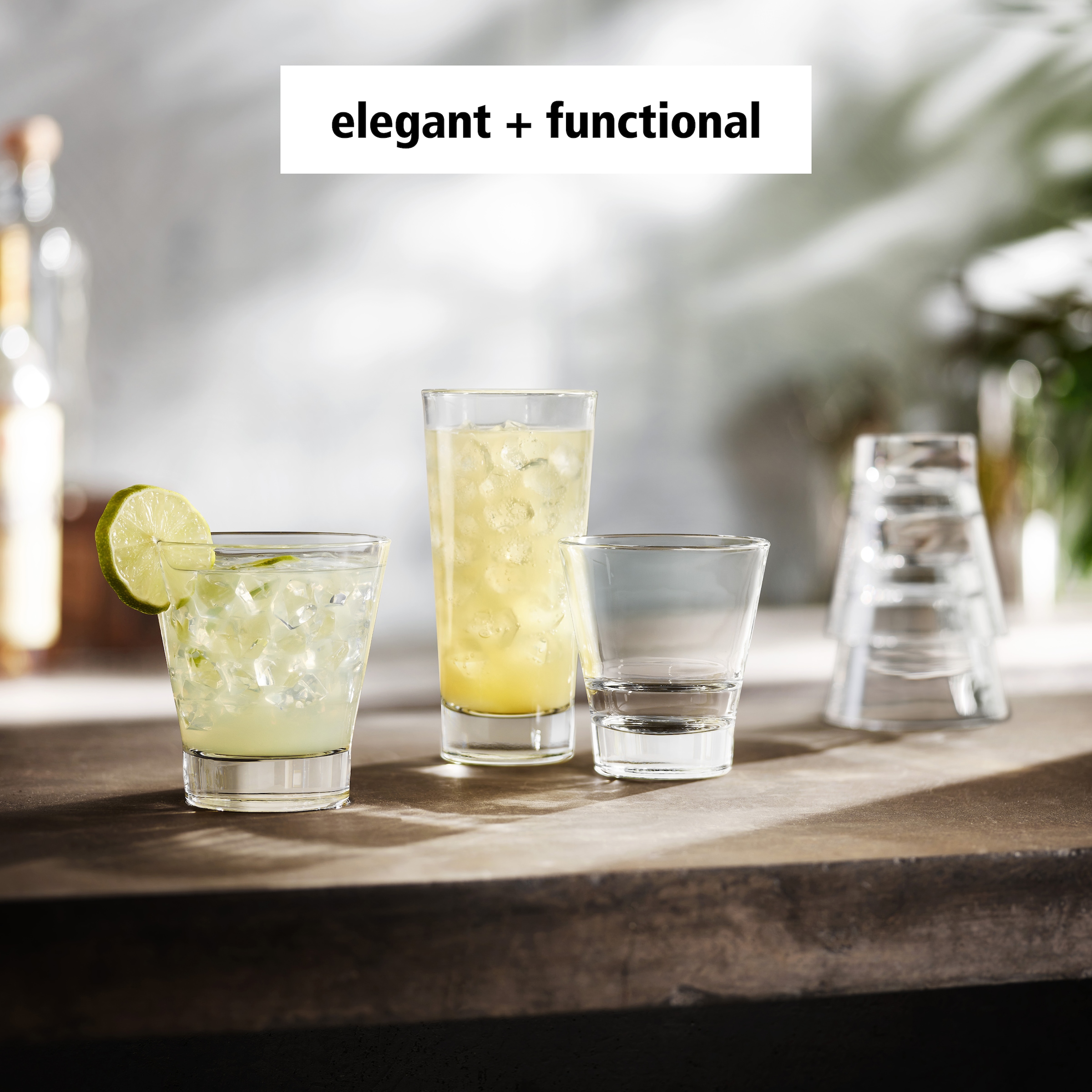 LIBBEY Gläser-Set »Beverage Glas -ENDEAVOR-, 355 ml, Ø 7,5 cm, H: 16 cm, 12er Set«, (Set, 12 tlg.), hochwertig verarbeitet, im modernen Design
