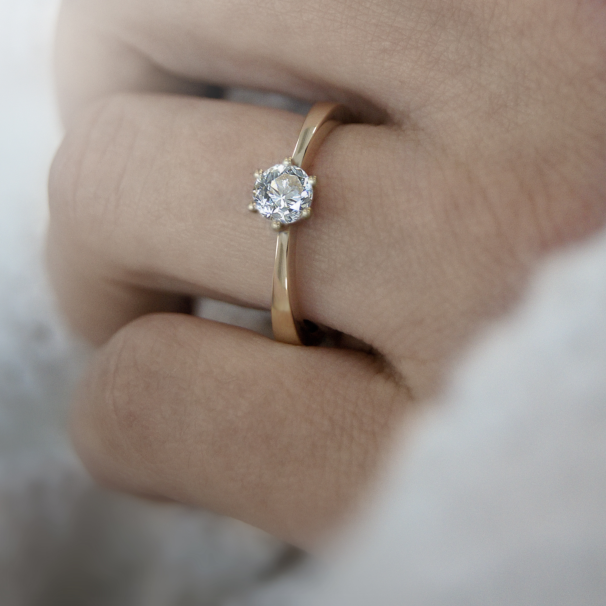 ONE ELEMENT Diamantring »0.15 ct Diamant Brillant Ring aus 585 Gelbgold«, Damen Gold Schmuck