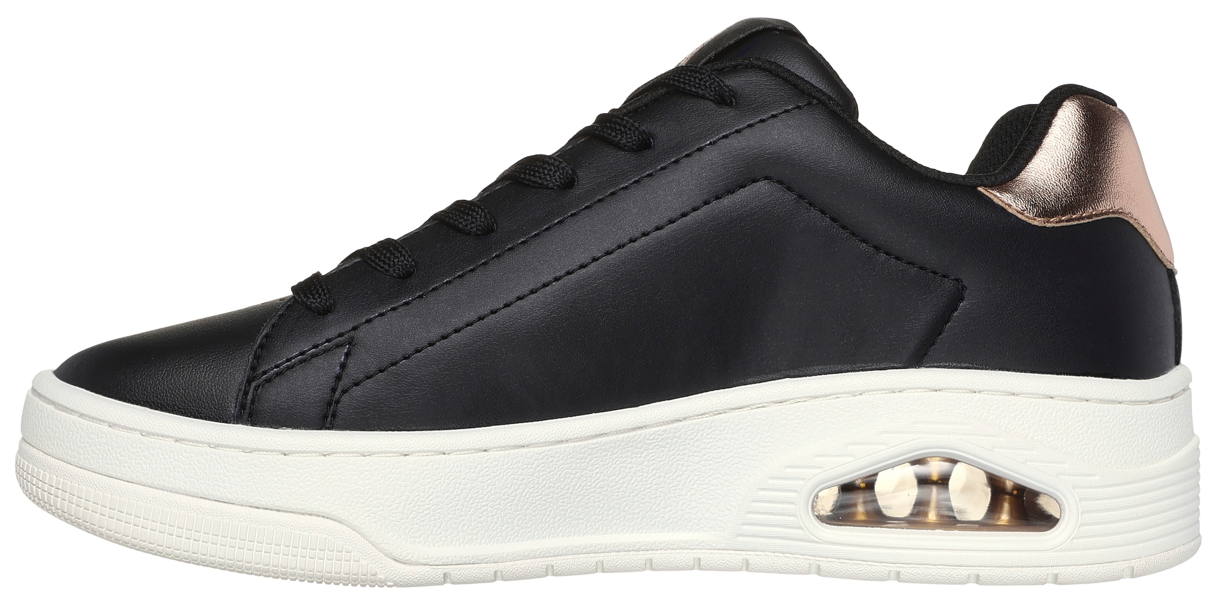 Skechers Sneaker »UNO COURT«, mit Metallic-Applikation, Freizeitschuh, Halbschuh, Schnürschuh