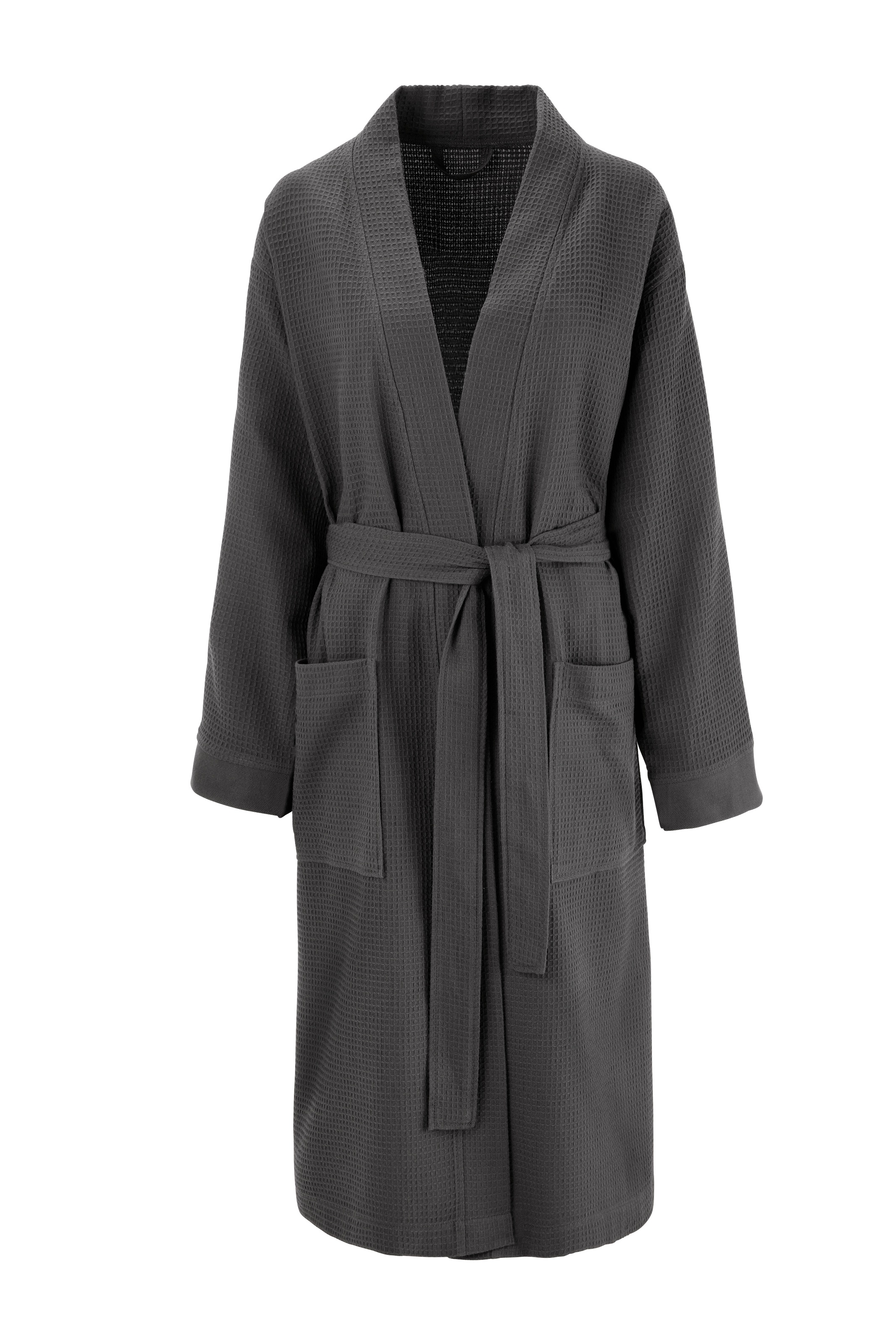 OTTO home Unisex-Bademantel "Vanessa, ideal für Sauna & Spa, Hotelbademantel, Morgenmantel" 1 Stk. Taschen, Damen & Herren, Waffelpiqué, sehr leichte Qualität, S-3XL