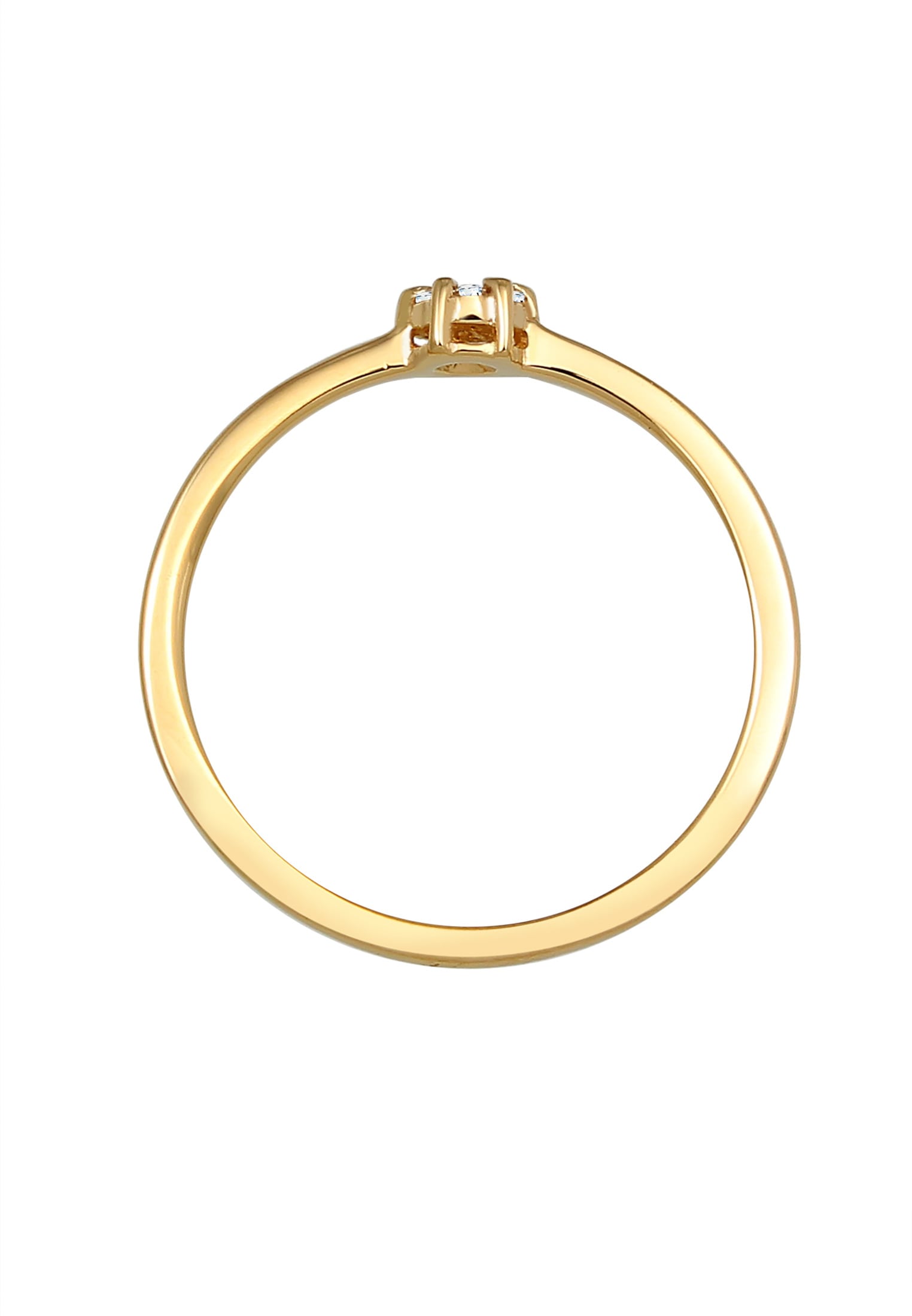 Elli DIAMONDS Verlobungsring »Solitär Verlobung Diamant (0.045 ct.) 585 Gelbgold«