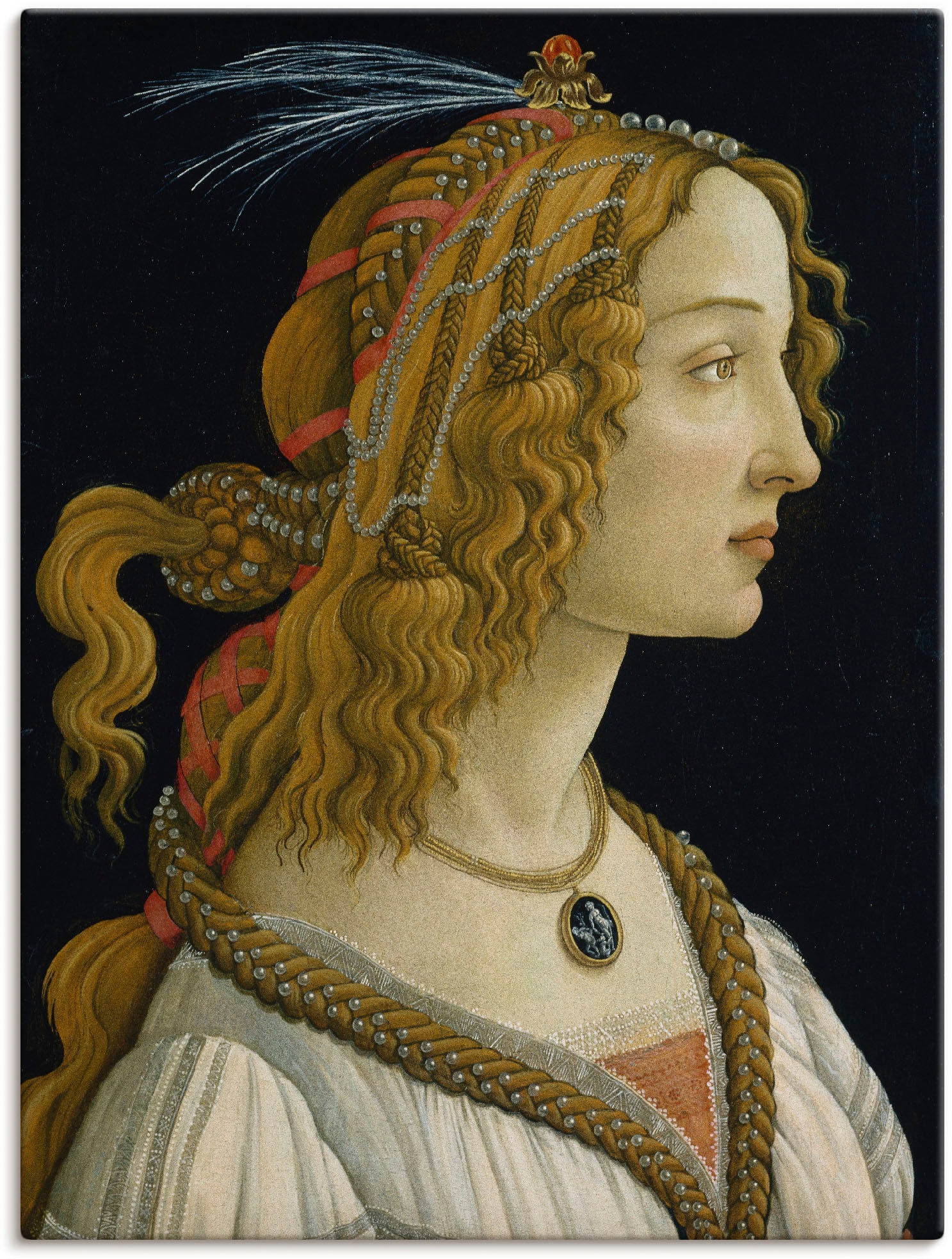 Artland Wandbild »Weibliches Idealbildnis«, Frau, (1 St.), als Leinwandbild, Wandaufkleber oder Poster in versch. Größen