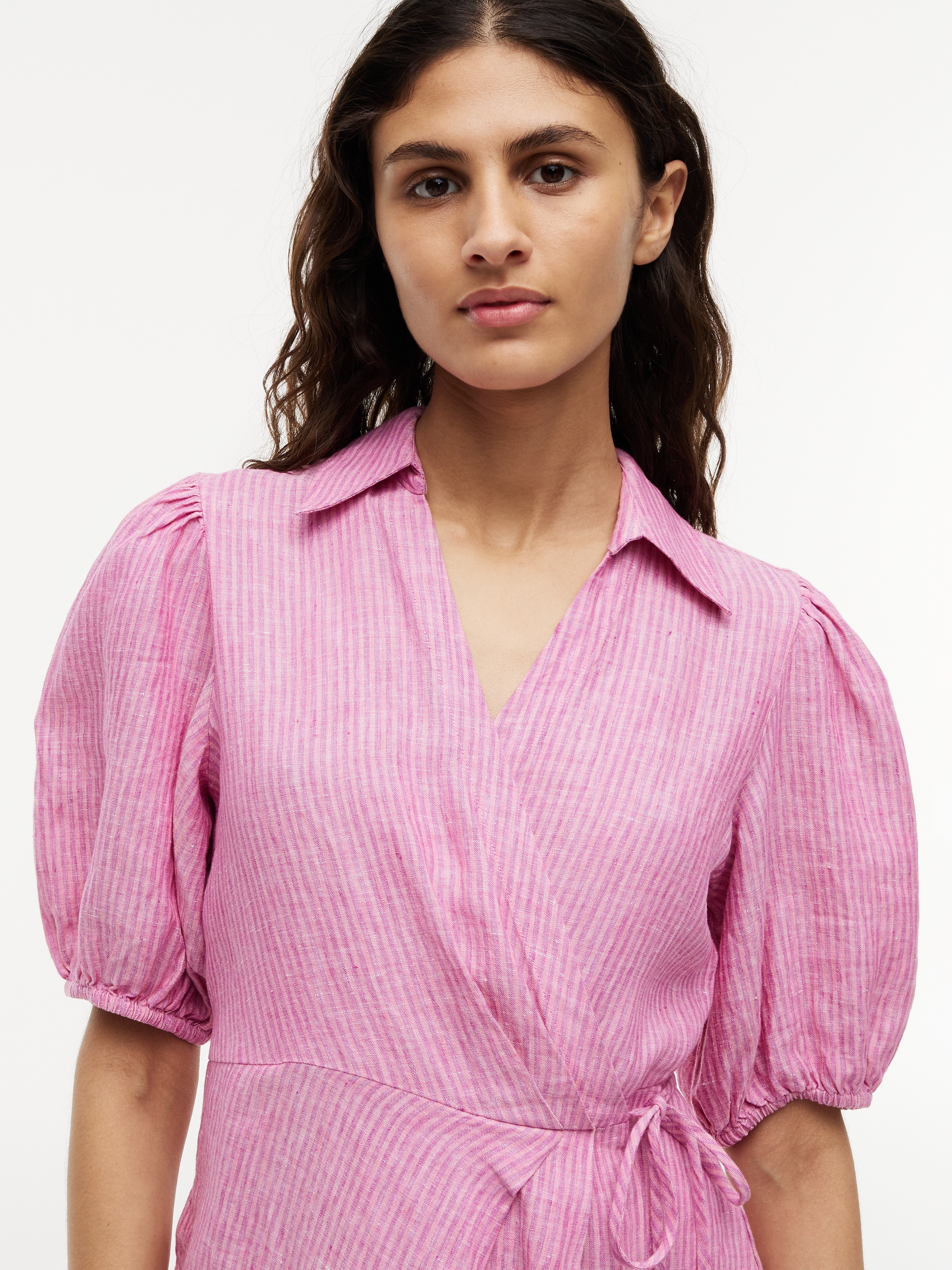 Tommy Hilfiger Wickelkleid »SUMMER LINEN WRAP TIE SHORT DRS« reines Leinen