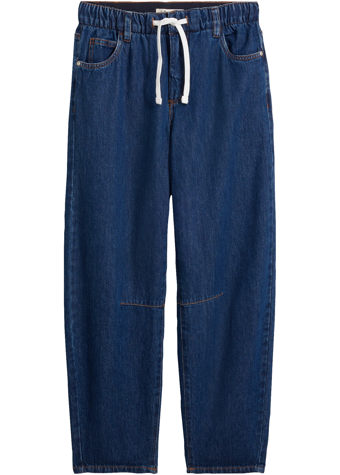 bonprix Loose-fit-Jeans Barrel-Jeans, mit Mid Waist-Bund, in Cropped-Länge, aus Baumwolle