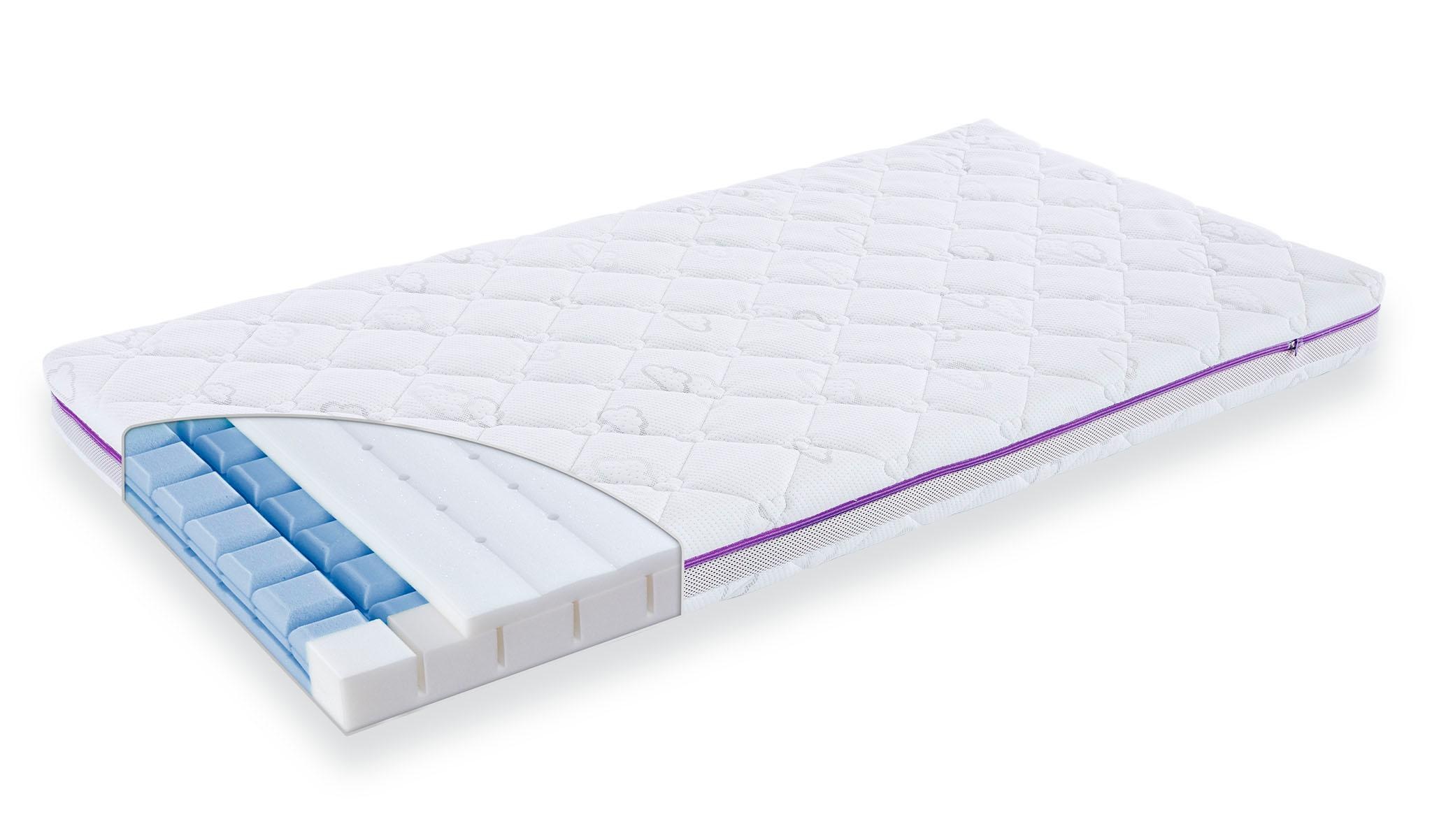 TRÄUMELAND Kinder Kindermatratze "Schlummerstern", weiß, Gr. 1, Bezug: 62% Polyester, 38% Lyocell (TENCEL ), Matratzen