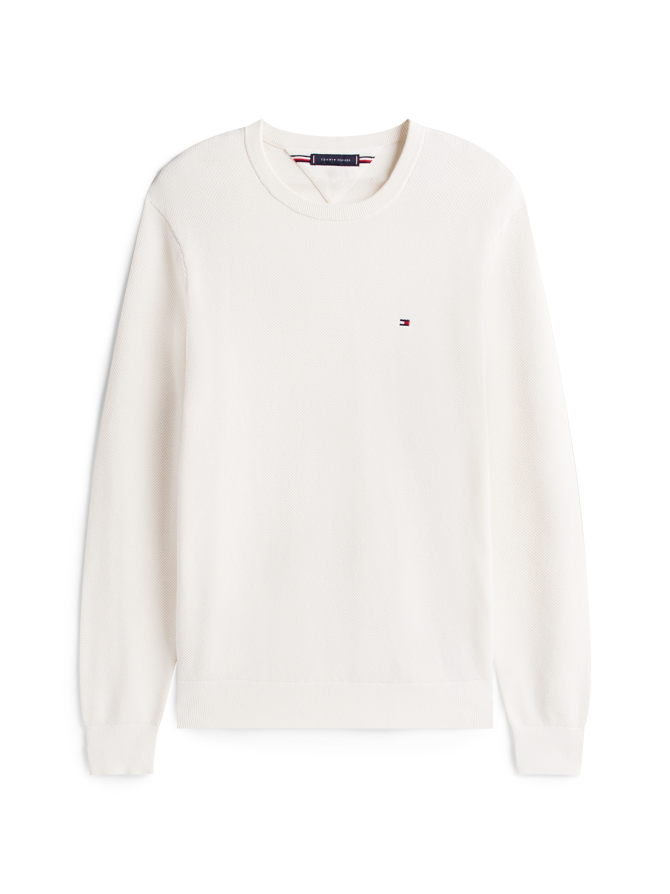 Tommy Hilfiger Rundhalspullover »ESSENTIAL STRUCTURE CREW NECK«, mit feiner Struktur