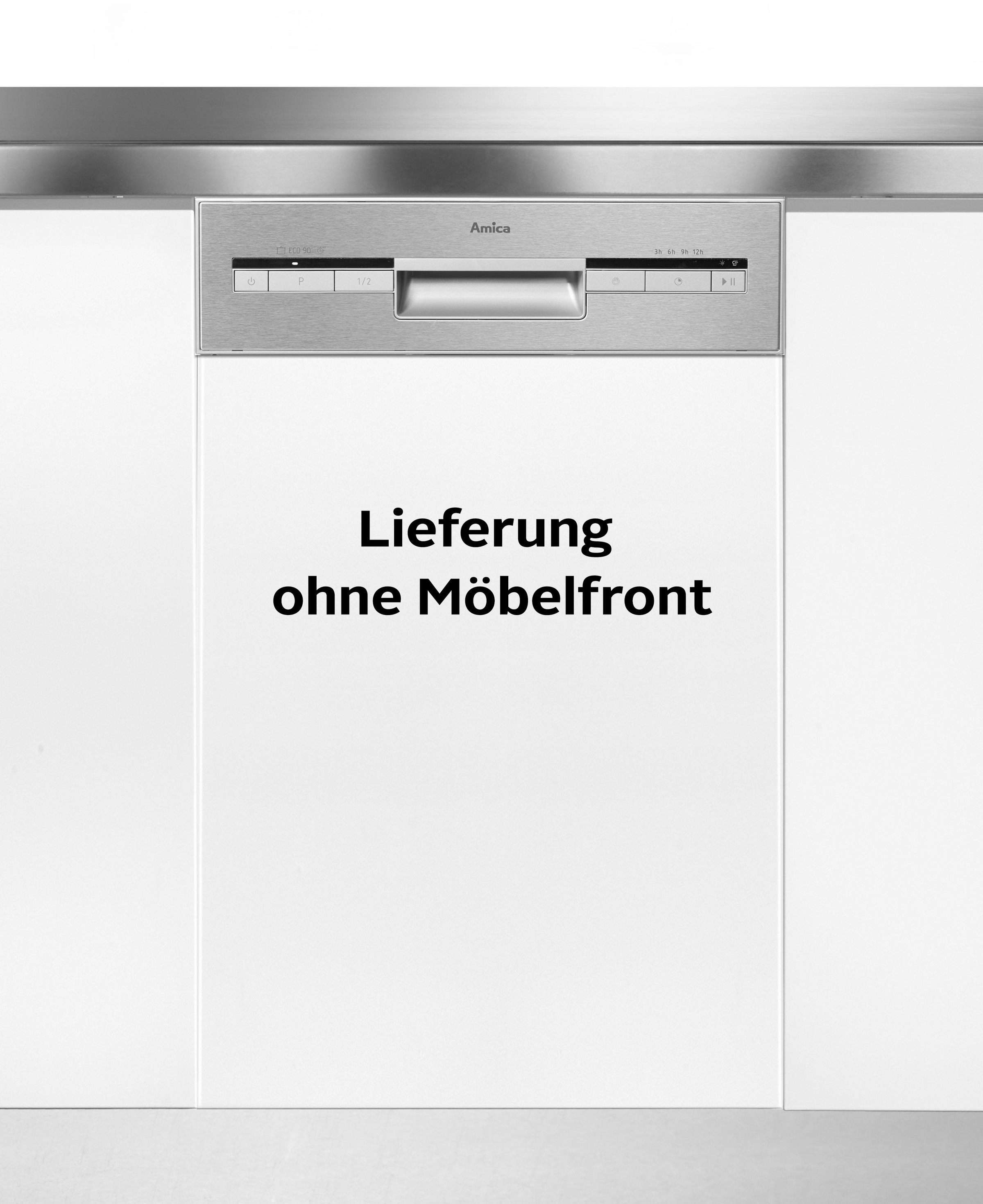 Amica teilintegrierbarer Geschirrspüler »EGSP 14695-1 E« 9 Maßgedecke LED-Display