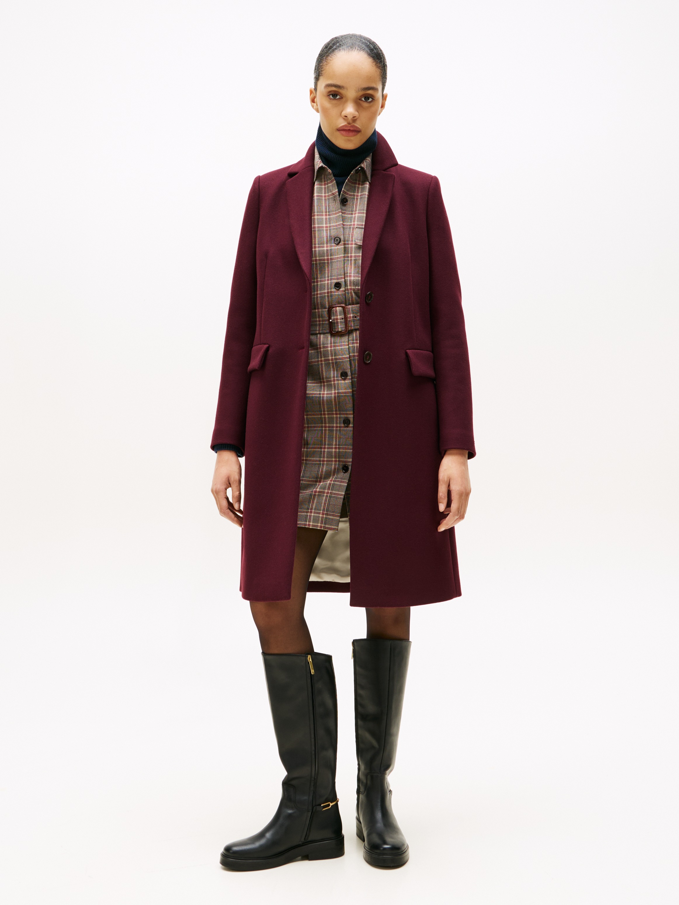 Tommy Hilfiger Langmantel »CLASSIC SB WOOL REG COAT«, mit Wolle und Kaschmiranteil