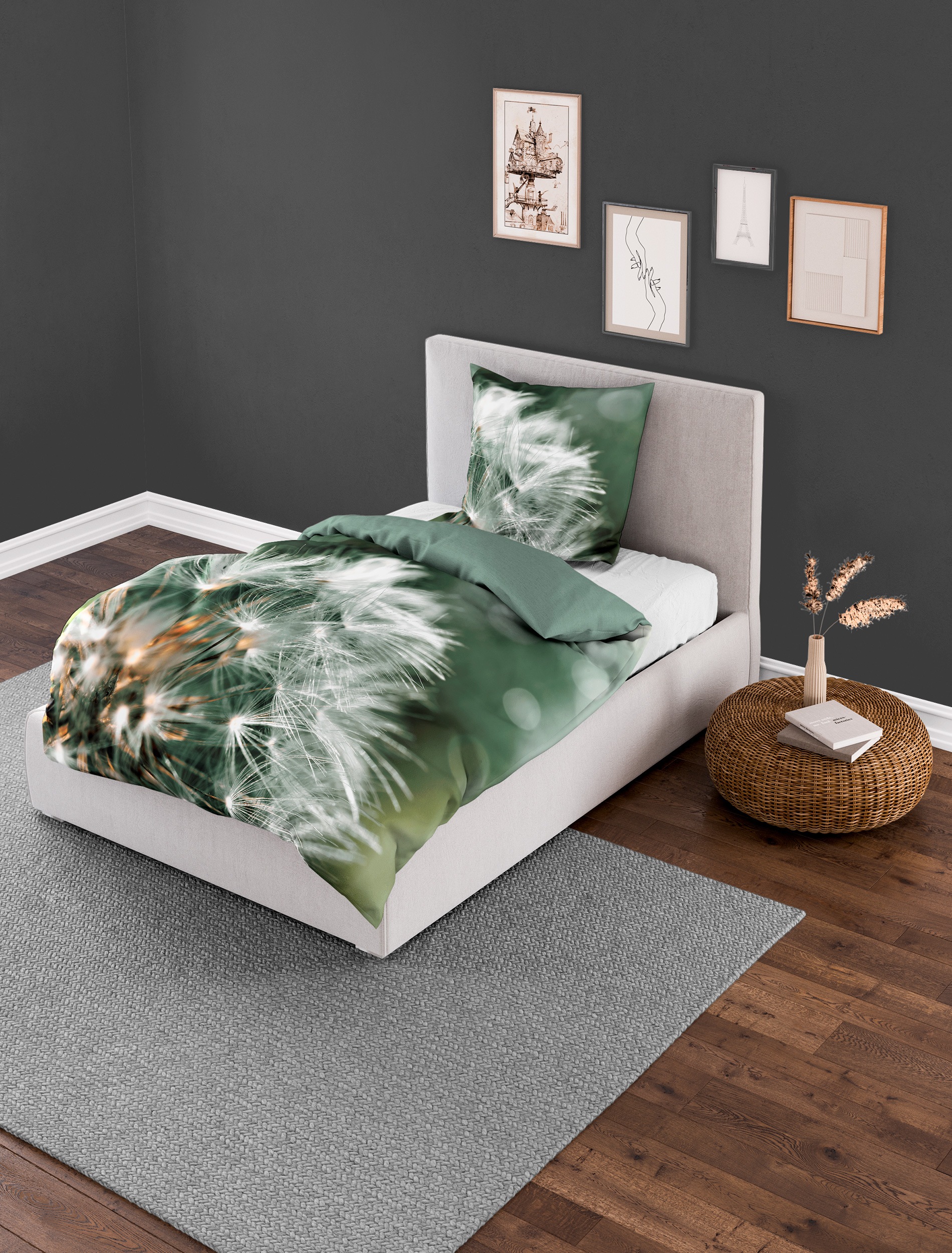 BIERBAUM Bettwäsche "5084" 2 Stk. tlg. Mako-Satin, 100 % Baumwolle, pflegel günstig online kaufen