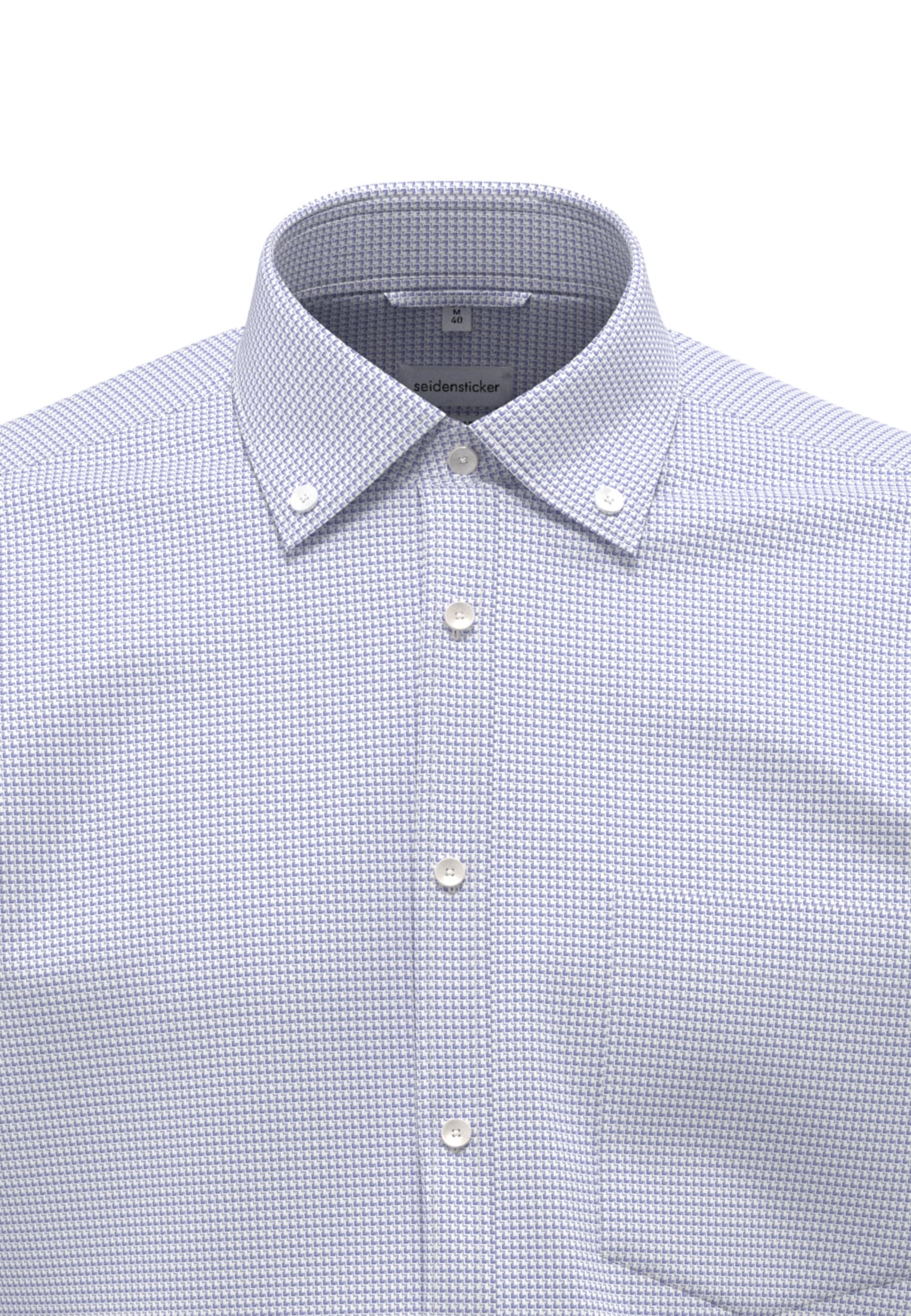 seidensticker Businesshemd »Regular«, Regular Langarm Button-Down-Kragen Struktur