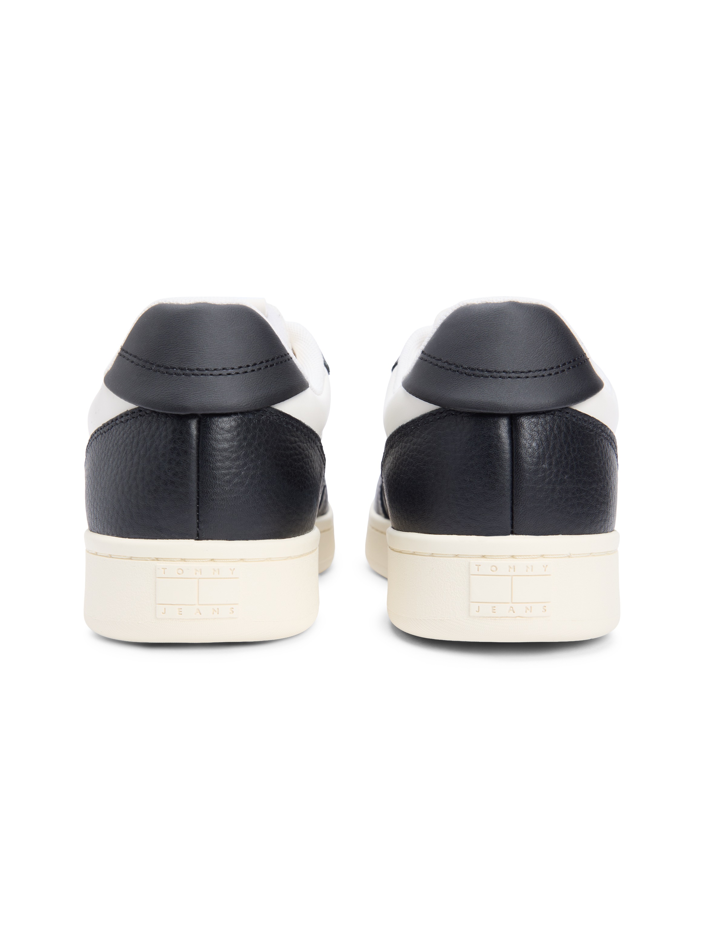 Sneaker TOMMY JEANS "ARCHIVE '98 COLOR", Herren, Gr. 41, weiß, schwarz, Leder, kontrastfarbene Details, Schuhe Sneaker, Freizeitschuh, Halbschuh, Schnürschuh im Kontrastlook 2