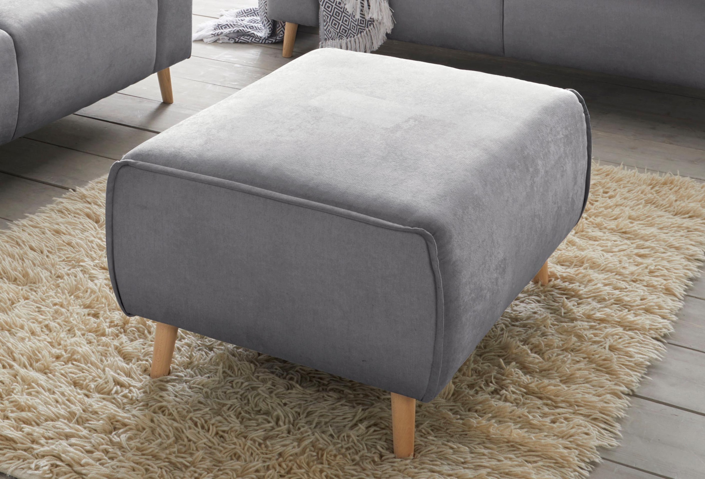 Hocker »Janek«, mit Keder in scandinavischem Design