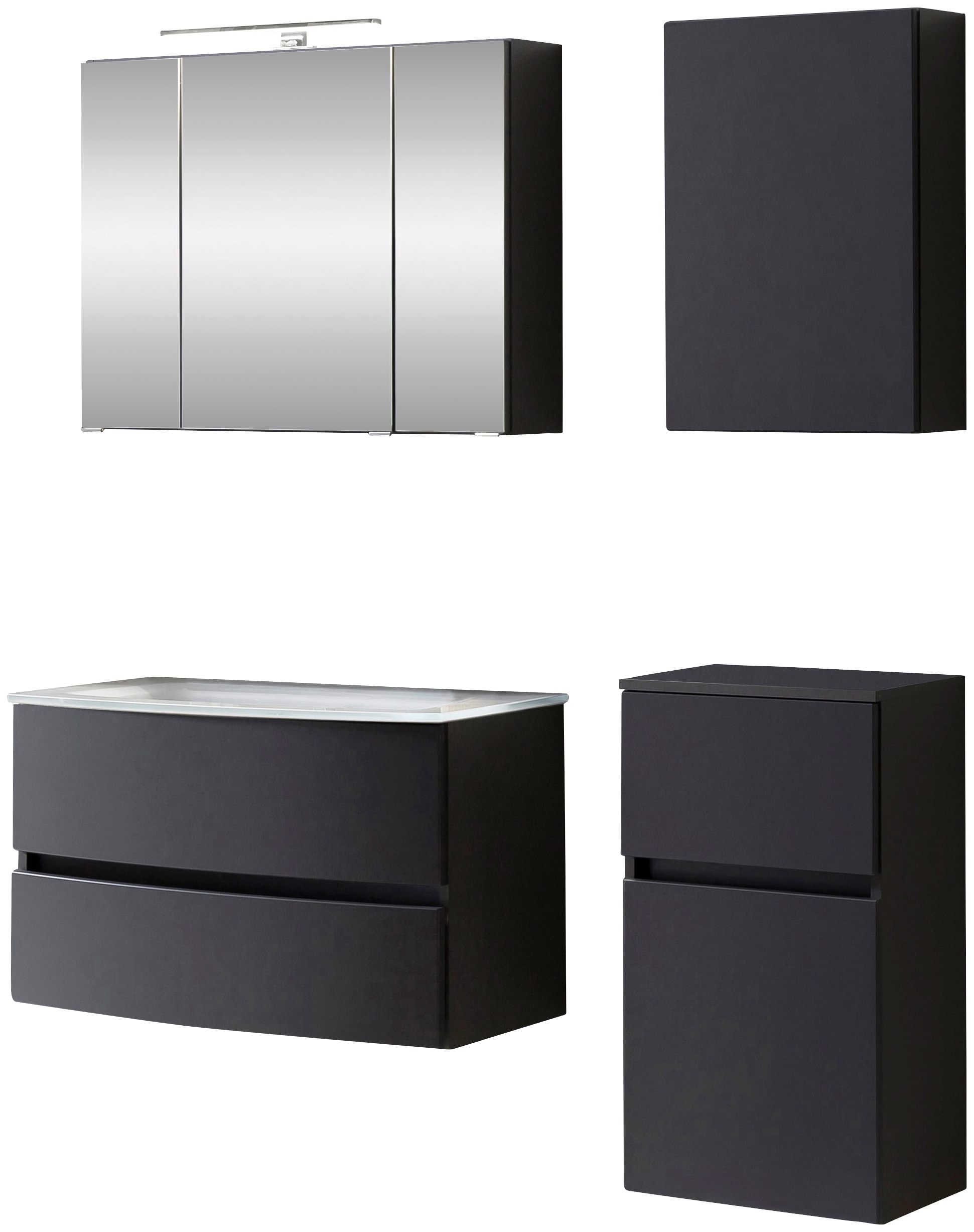 welltime Badezimmer-Set "Kaunas" Set, 4 Stk. tlg. Breite 120 cm, Soft Close günstig online kaufen