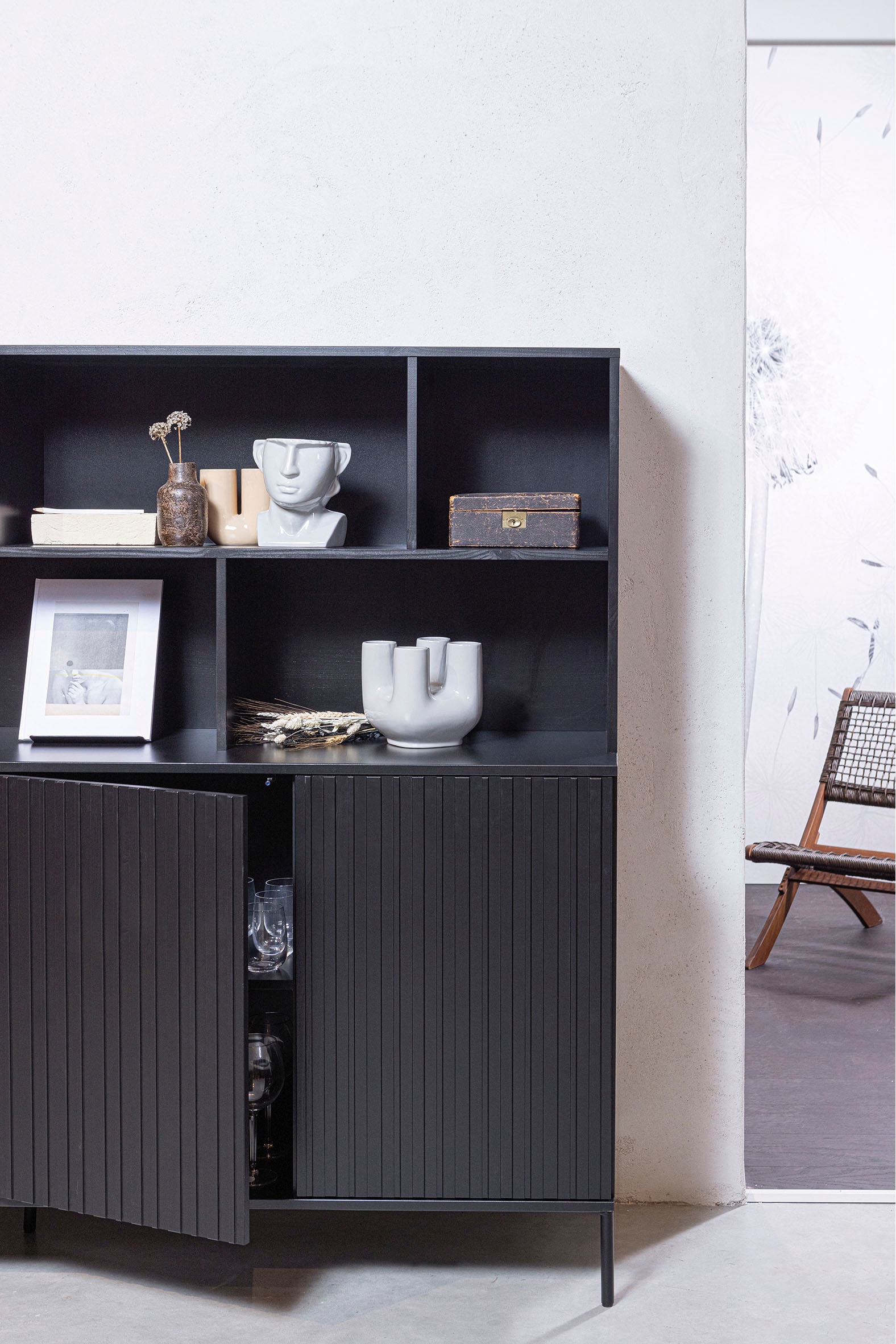 WOOOD Buffet »New Gravure«, mit viel Stauraum, Breite 200 cm