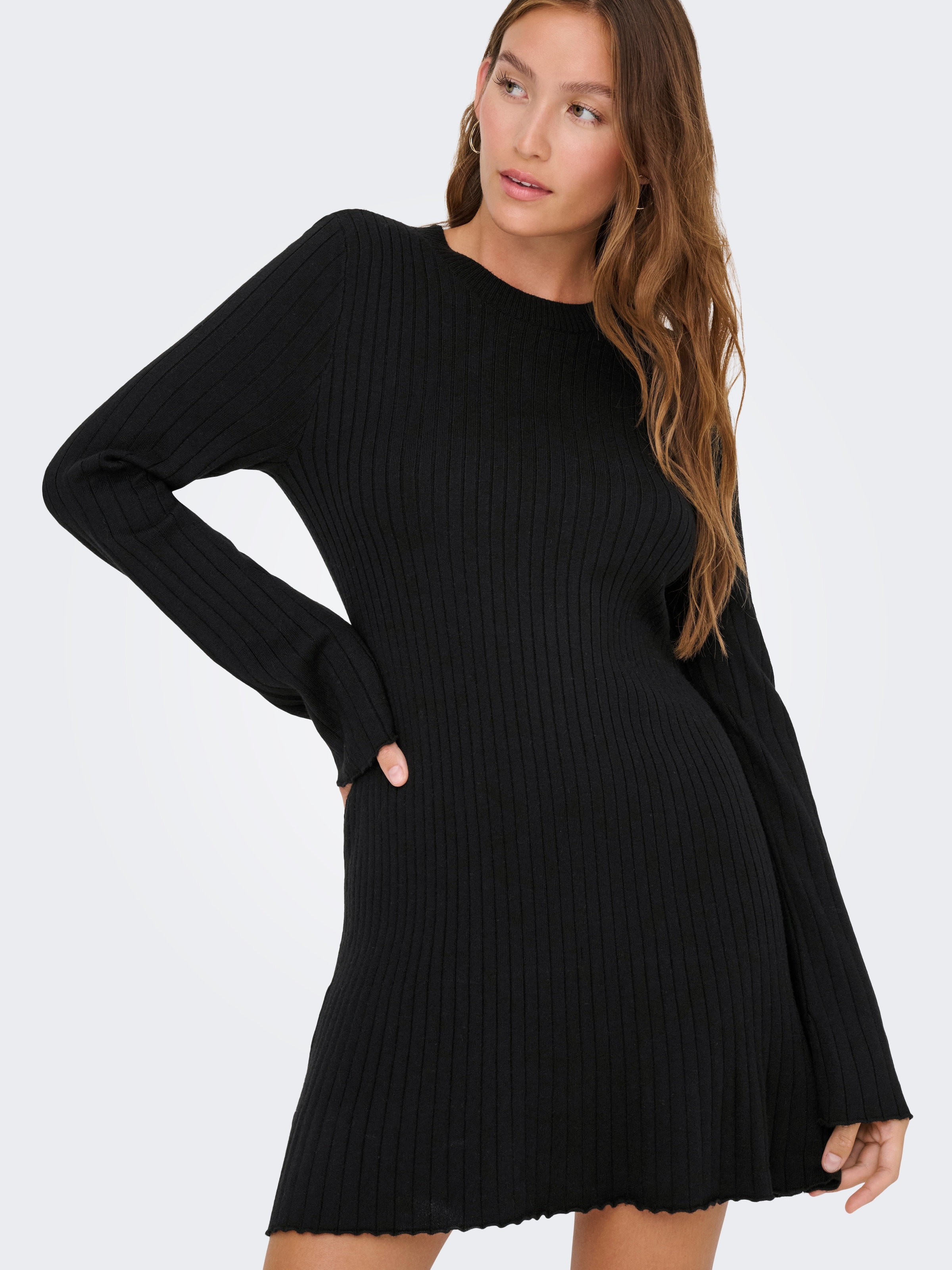ONLY Minikleid »ONLMICHELLA LS O-NECK DRESS KNT«, Sommerkleid