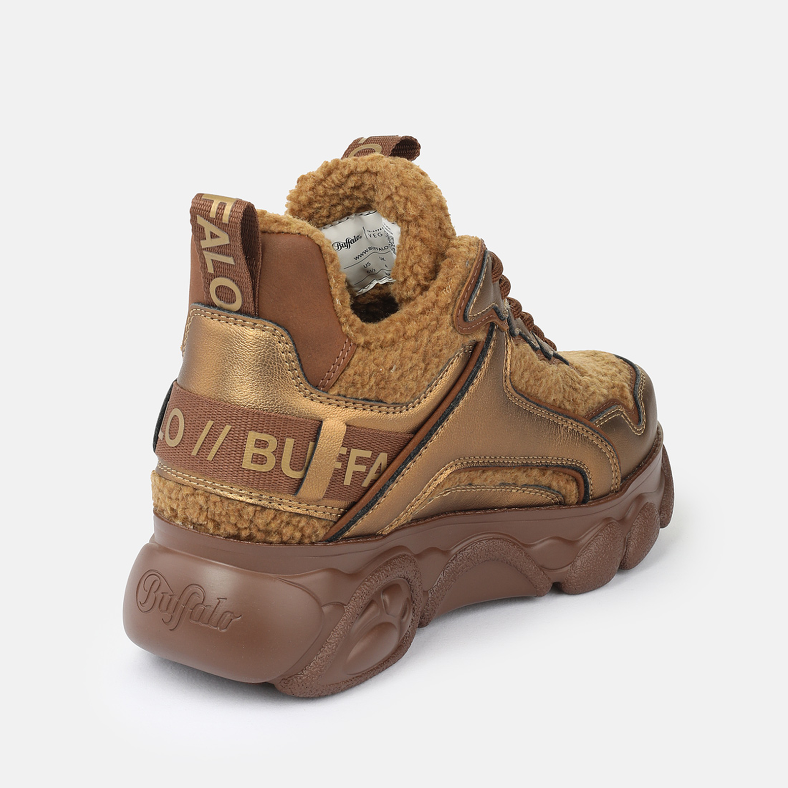 Buffalo Plateausneaker »CLD CHAI WARM«  Schnürschuh, Halbschuh, Freizeitsneaker mit Fellimitat-Besatz