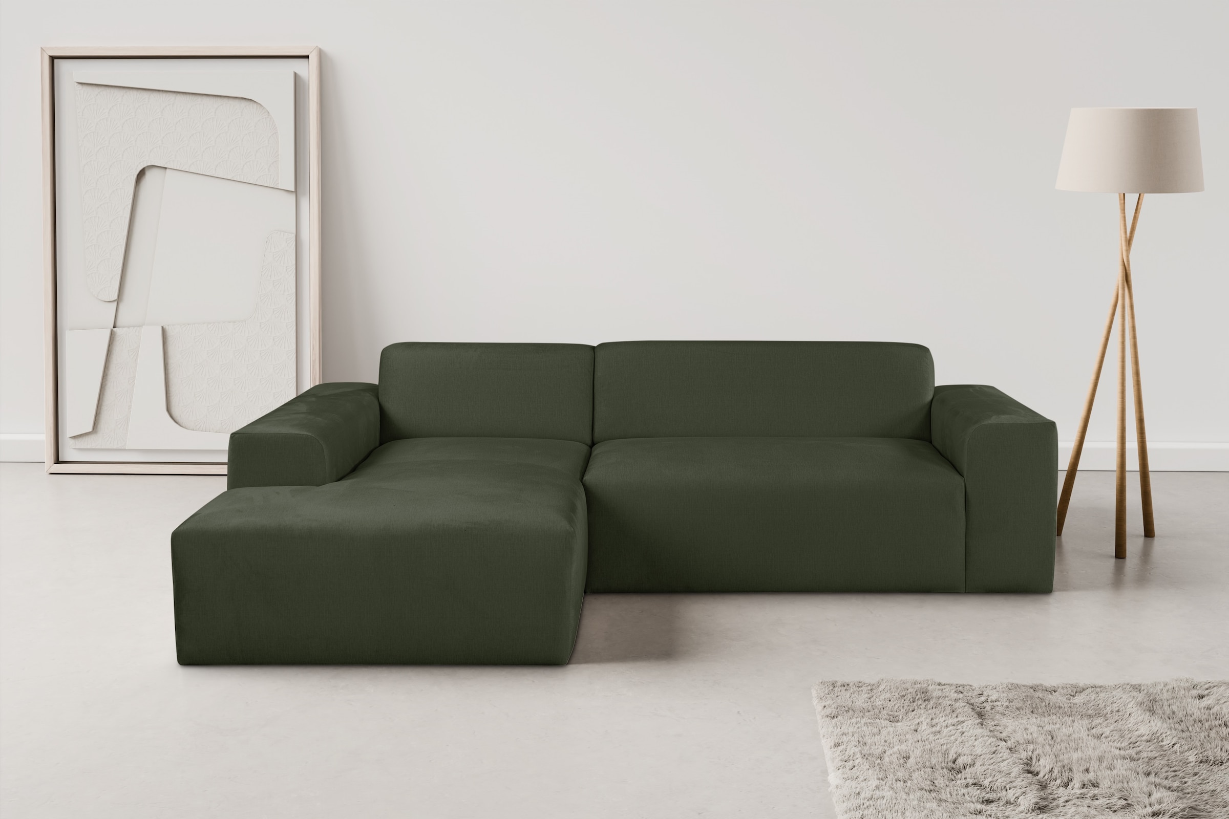OTTO home Ecksofa "Zeus-L modern & zeitlos, Breite 253 cm, bequemes Sofa" C günstig online kaufen