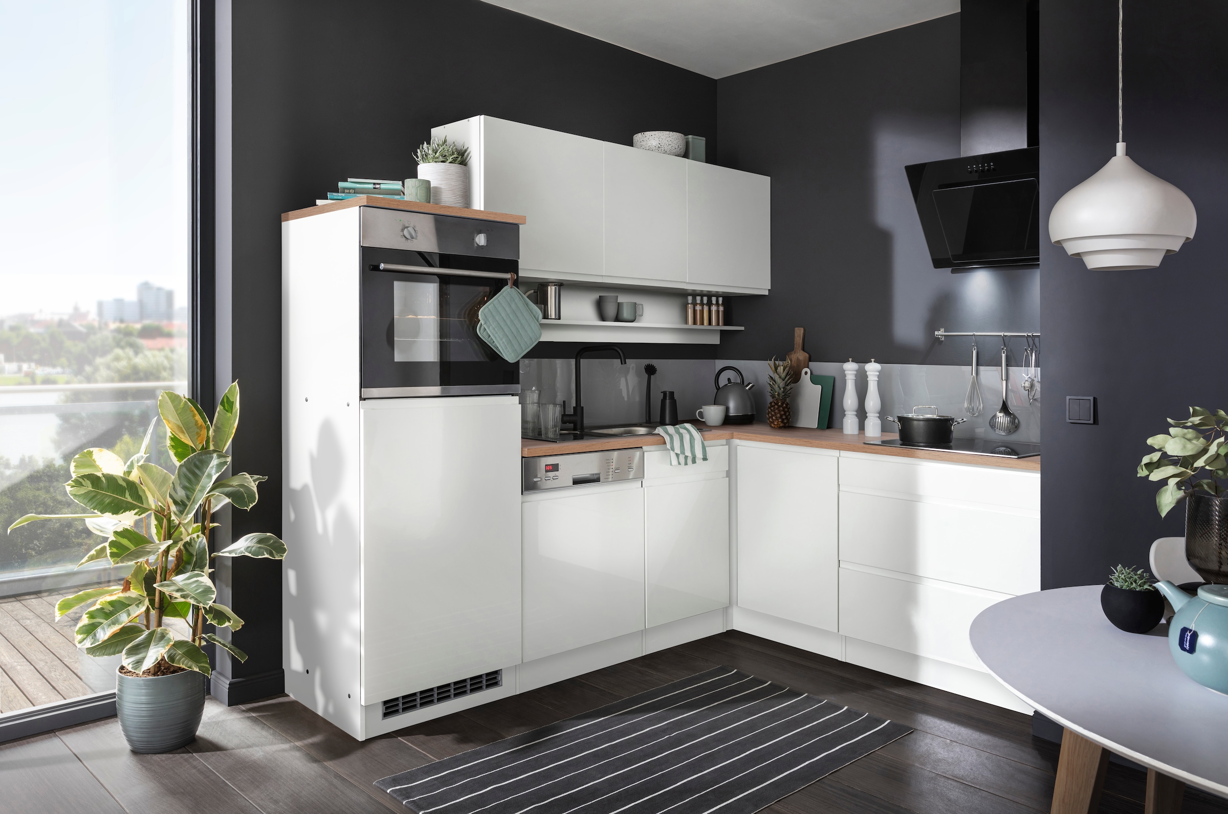 HELD MÖBEL Winkelküche "Virginia", Stellbreite 230/190 cm, mit E-Geräten günstig online kaufen