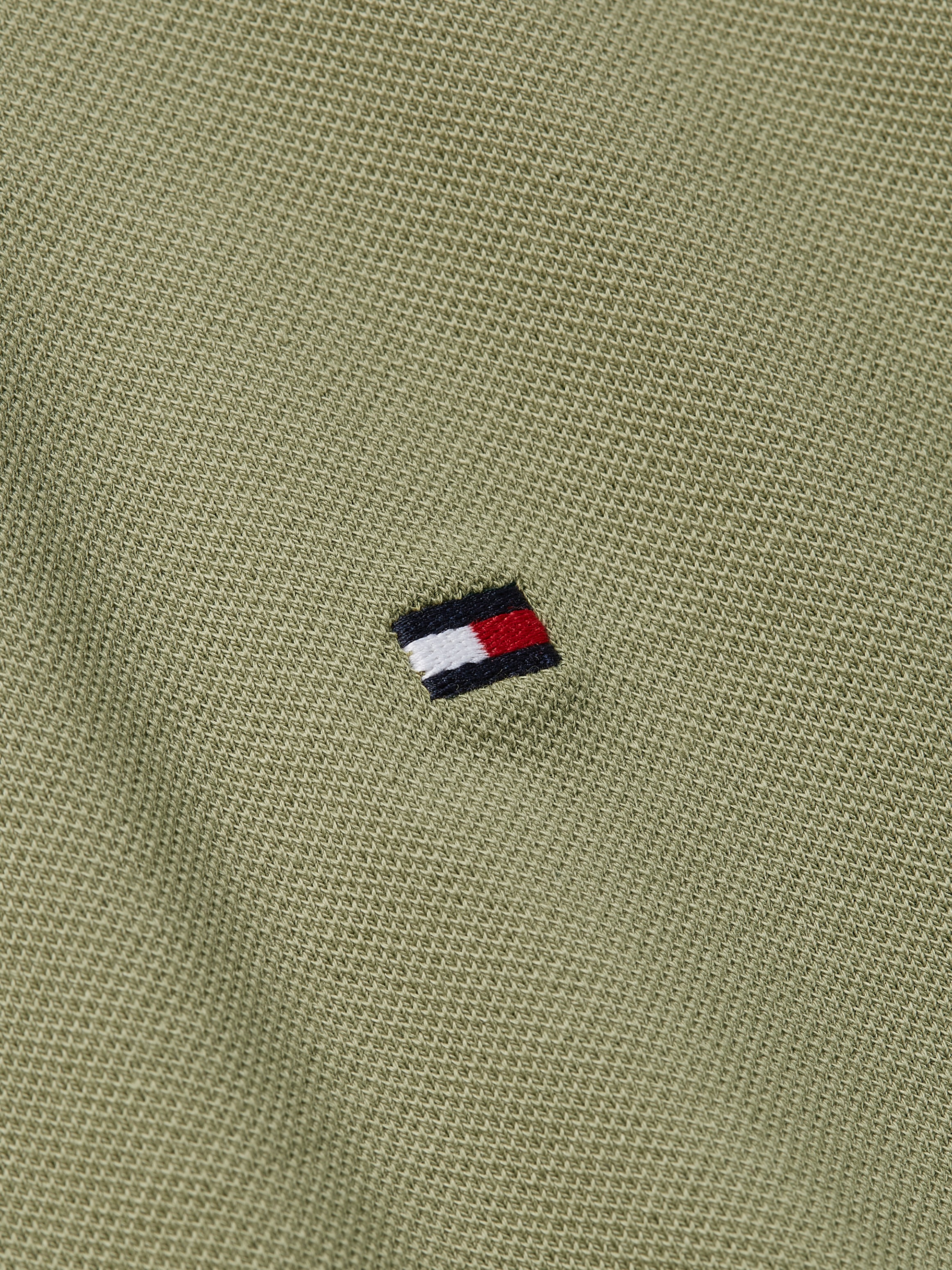 Tommy Hilfiger Poloshirt »1985 SLIM POLO mit Piqué-Struktur und Stickerei« meliert, casual, slim fit, Baumwollmix, Polokragen