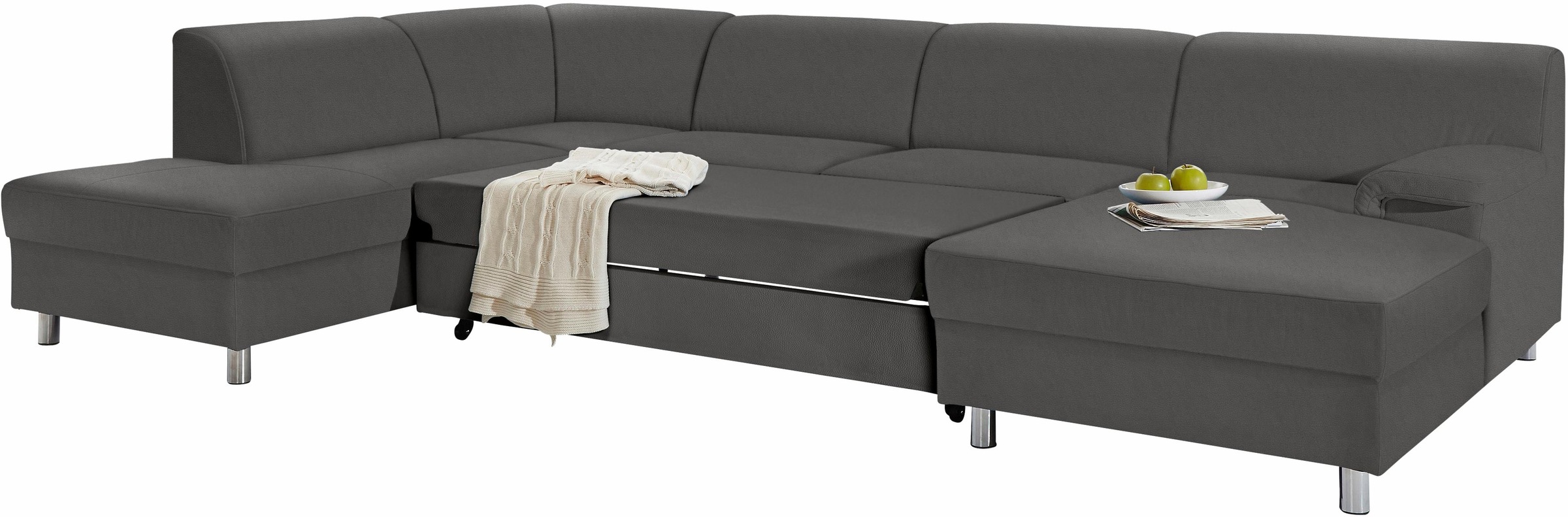 Home affaire Wohnlandschaft "Jamie, zeitloses Design, fester Sitzkomfort, v günstig online kaufen