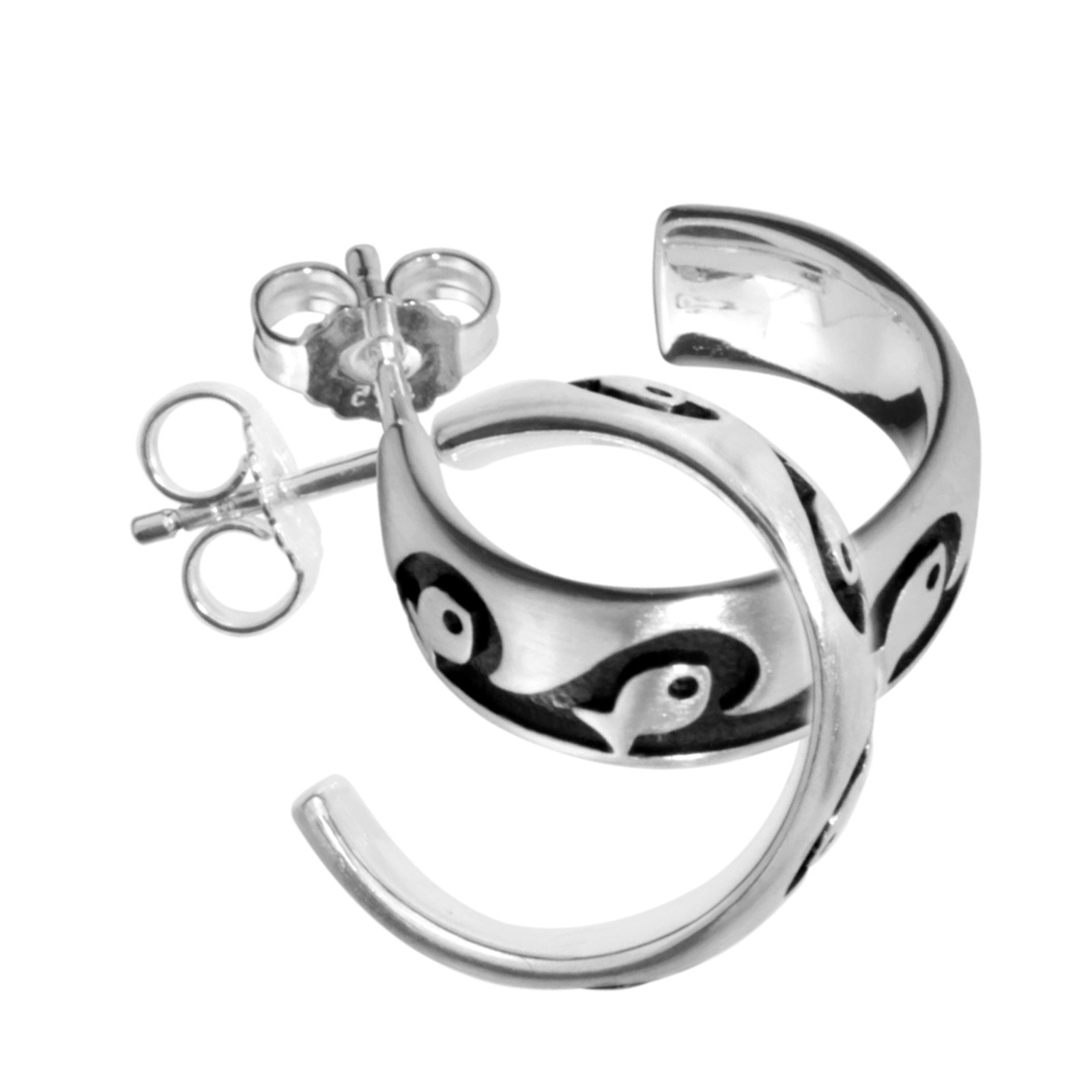 OSTSEE-SCHMUCK Paar Ohrstecker »- Fisch - Silber 925/000 -,«