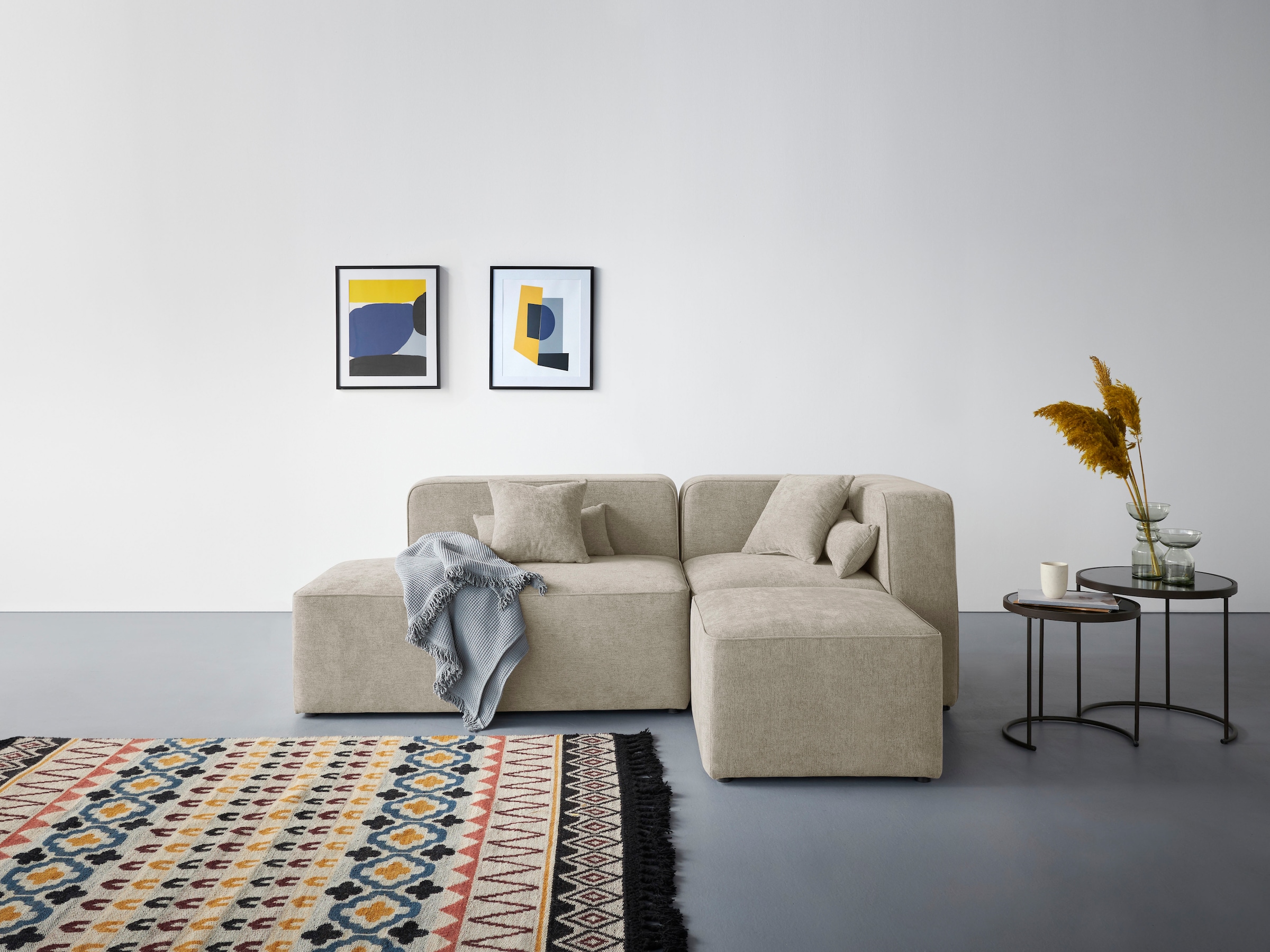 Home affaire Ecksofa "Sundstrup L-Form" Modulserie, individuelle Zusammenst günstig online kaufen