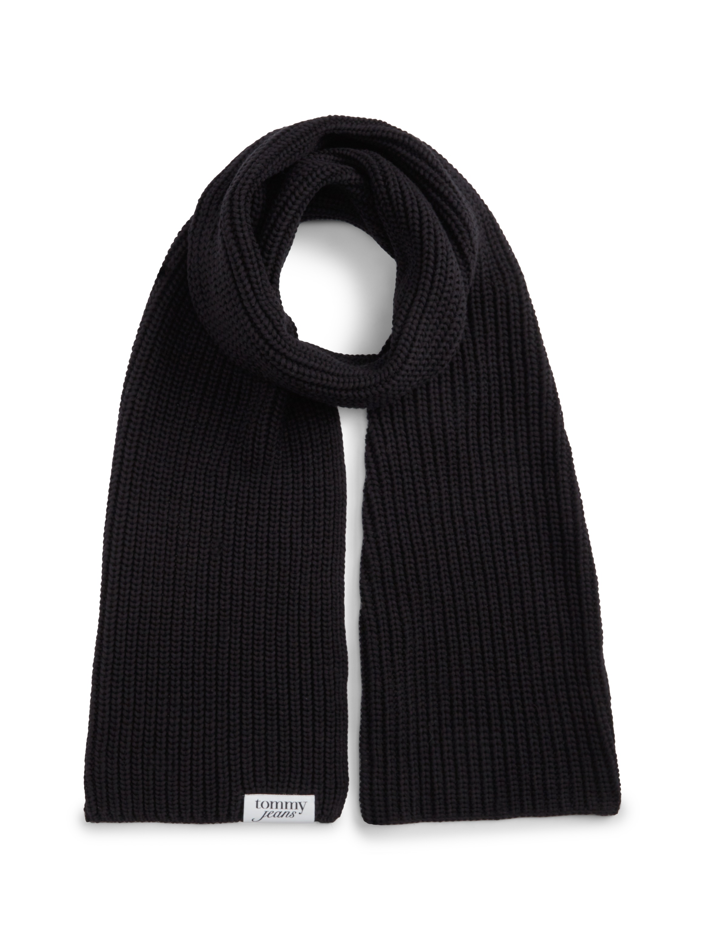 Tommy Jeans 1100000002199 »TJW SCRIPT« aus grobem Rippstrick mit Logo-Label