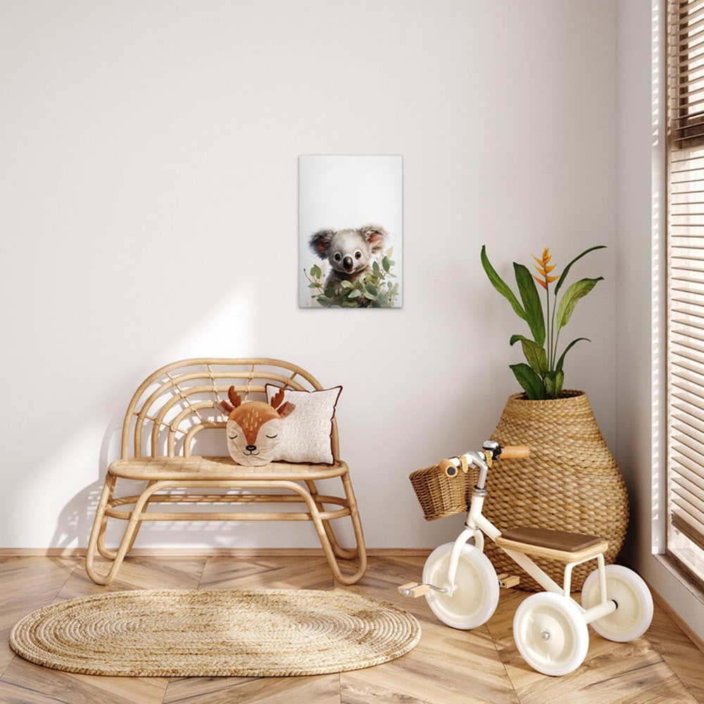 A.S. Création Leinwandbild "Baby Koala - Wandbild Weiß Grün Grau Keilrahmen günstig online kaufen